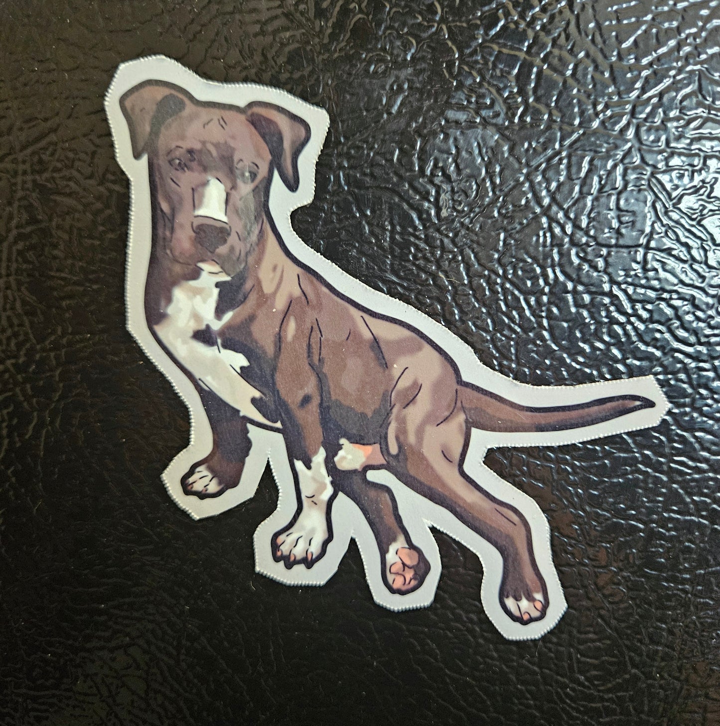 Cute Dog Magnet - Dog Lover Gift- Magnet -Staffy Mix Dog