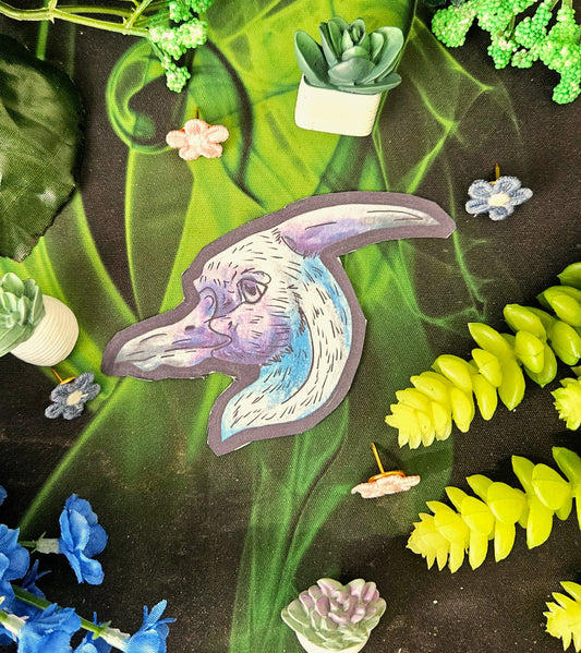 Siln - Pterodactyl Art Print - Flying Dinosaur Illustration - Head Sticker