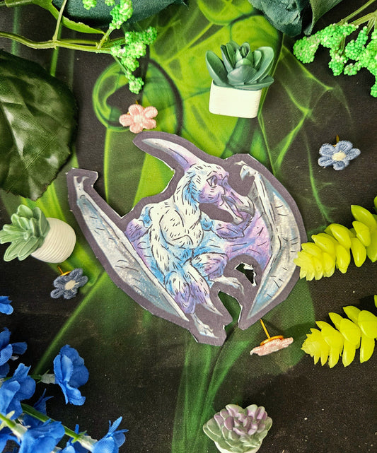 Siln - Pterodactyl Art Print - Flying Dinosaur Illustration - Body Sticker