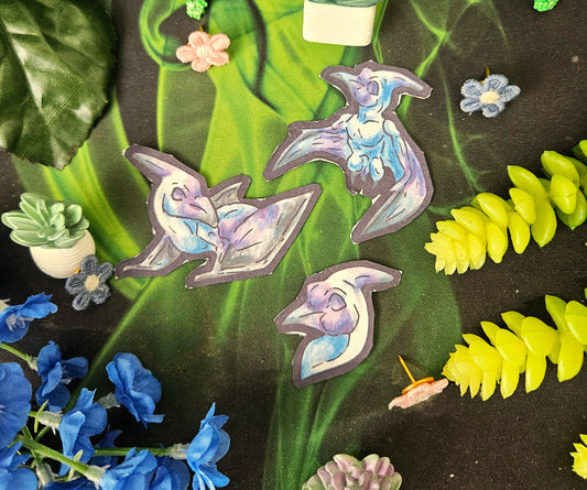 Siln - Pterodactyl Art Print - Flying Dinosaur Illustration - Multi pack Stickers