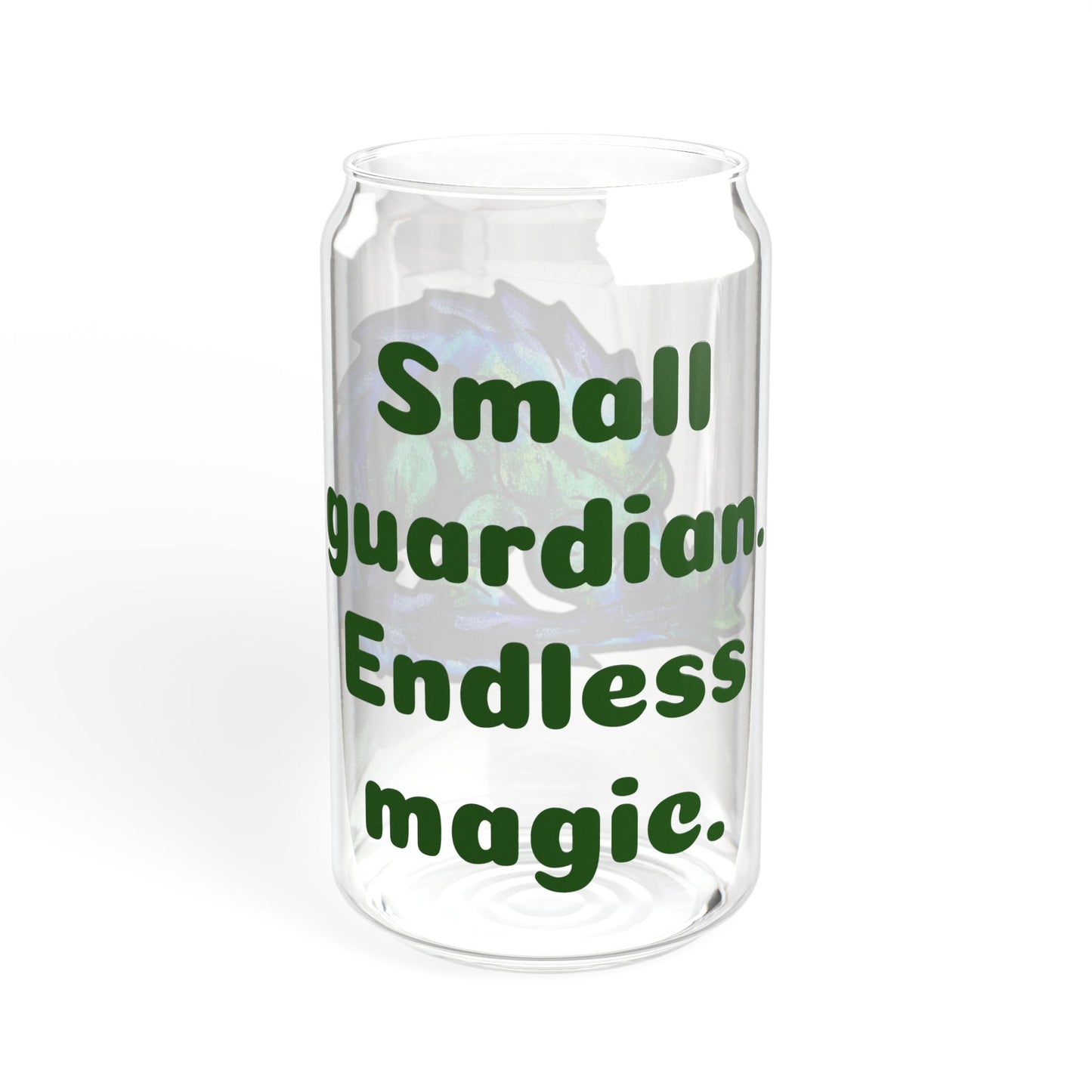 Chibi Arlathia the Hedgehog- Endless Magic- Green Creature Drawing - Cute Animal Illustration- Glass Tumbler, 16oz