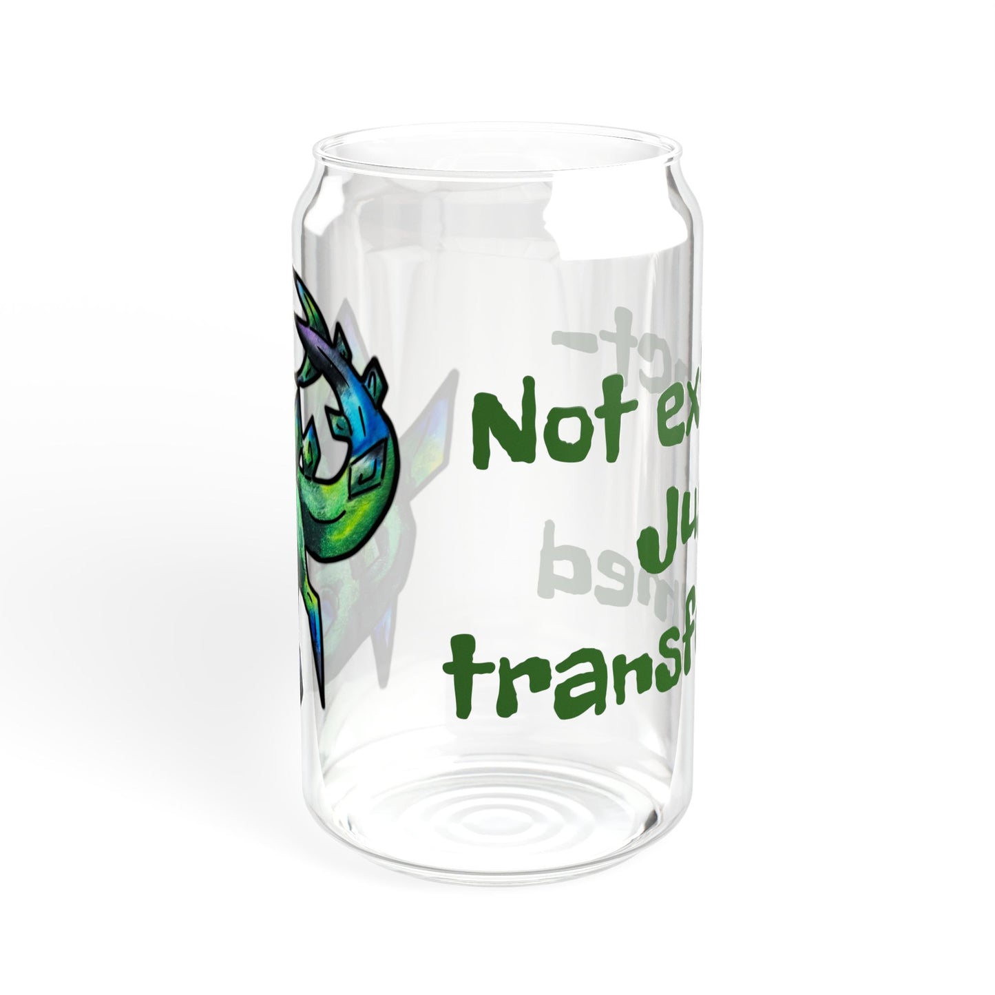 Chibi Arith the Stegosaurus-Not extinct, transformed- Chibi Dinosaur Art- Prehistoric Creature- Glass Tumbler 16oz
