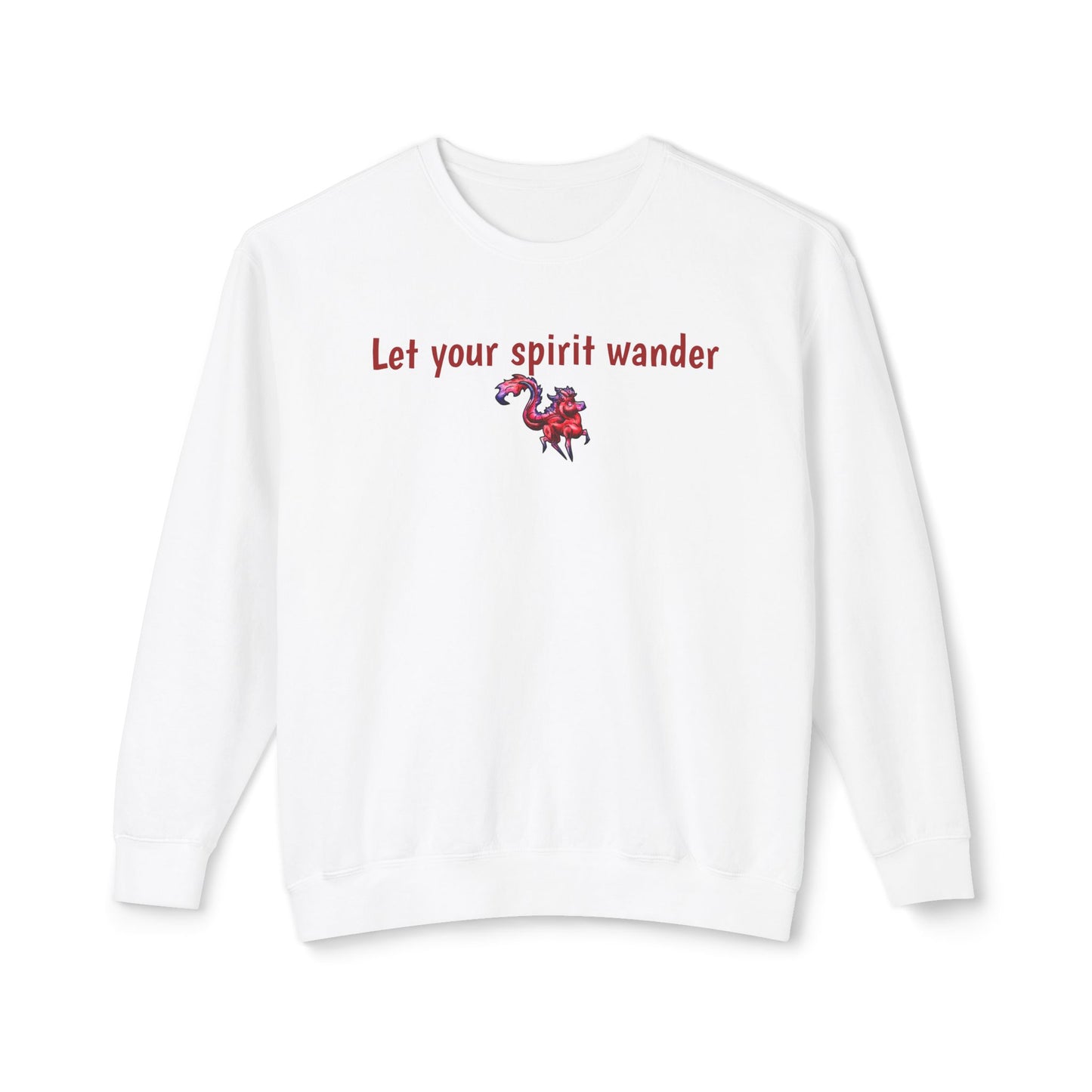 Chibi Myer the Kirin- Let your spirit wander Sweathshirt- Mythical Creature- Kirin Gift - Unisex Crewneck