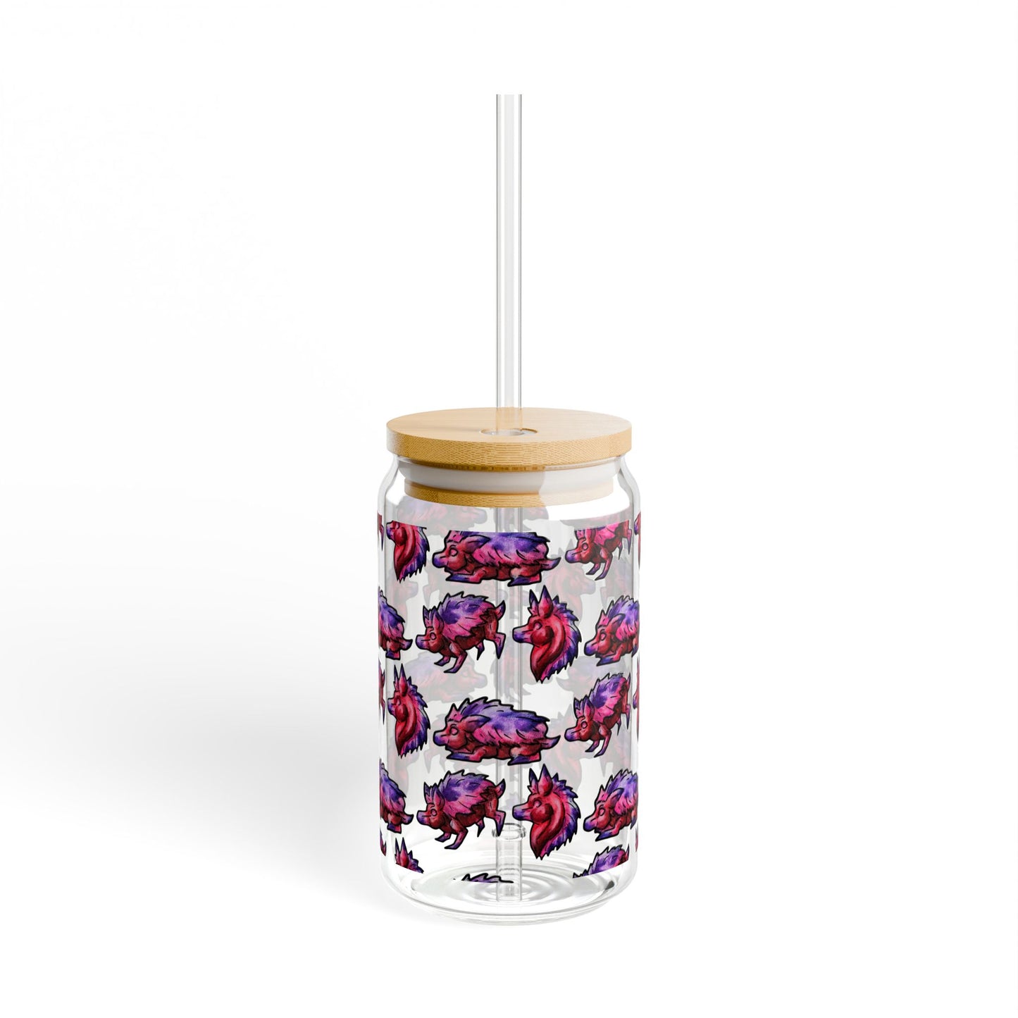 Chibi Azalea the Hedgehog-Pattern- Chibi Hedgehog- Cute Animal - Glass Tumbler 16oz