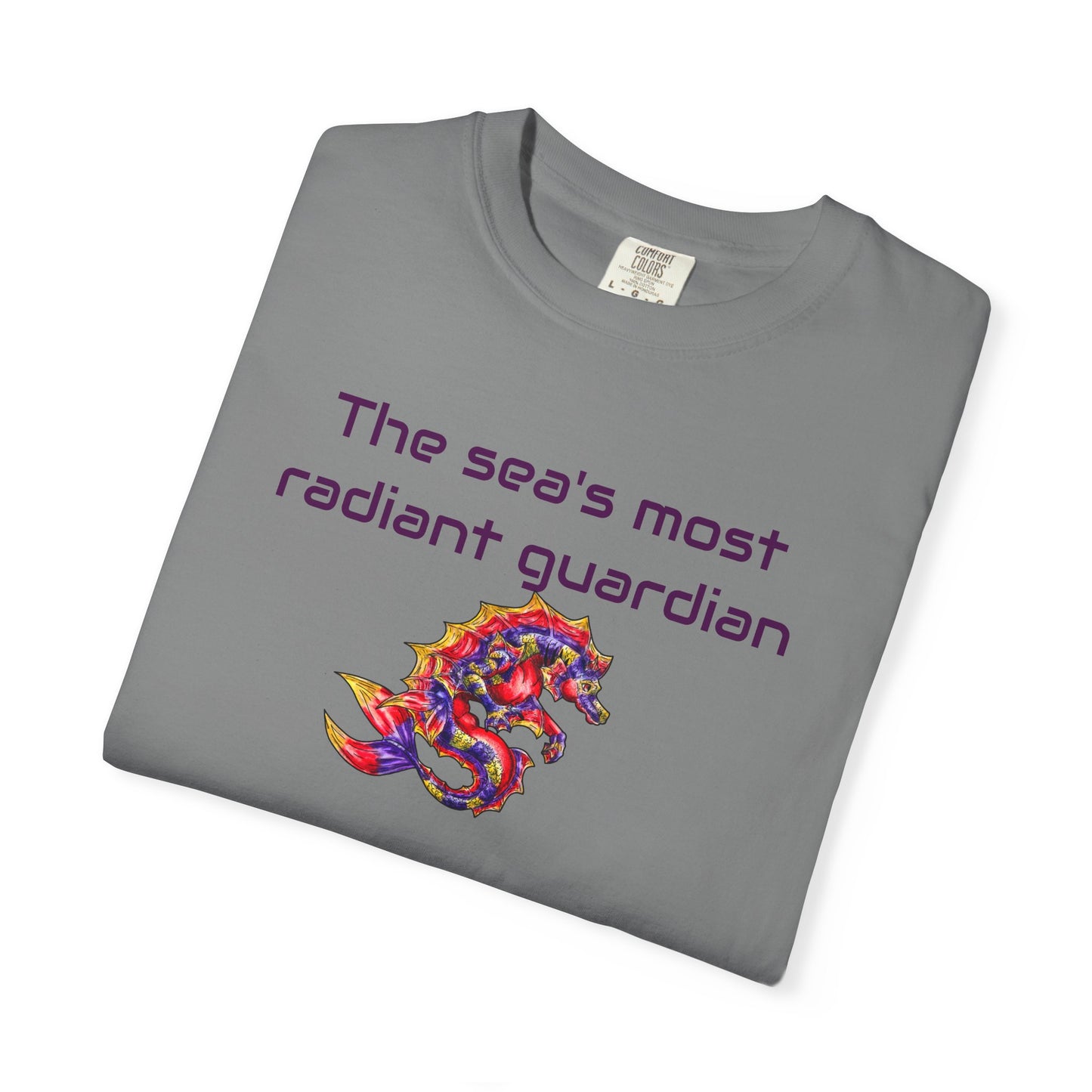 Sunset Hippocampus- The Sea's Guardian- Marine Fantasy Illustration- Fantasy Ocean Art- T-shirt
