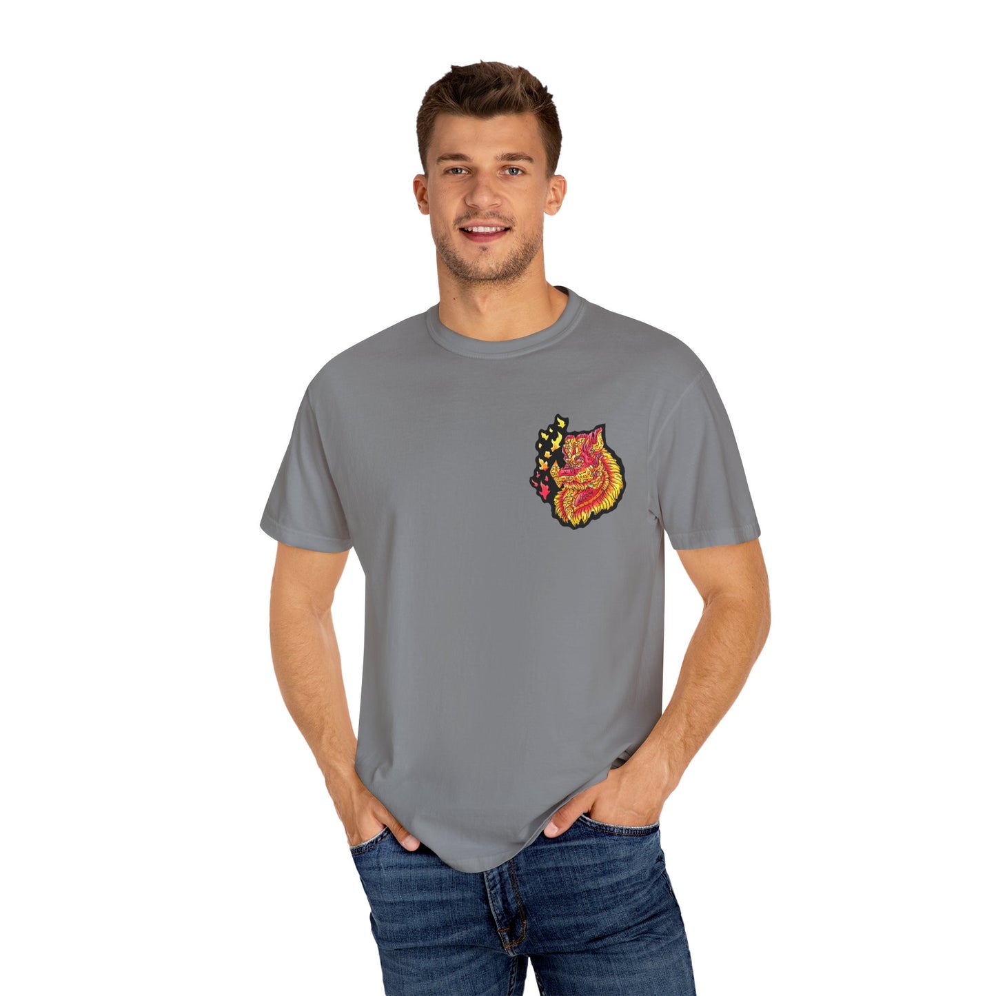 Fire Dragon Head 2 Unisex Garment-Dyed T-shirt