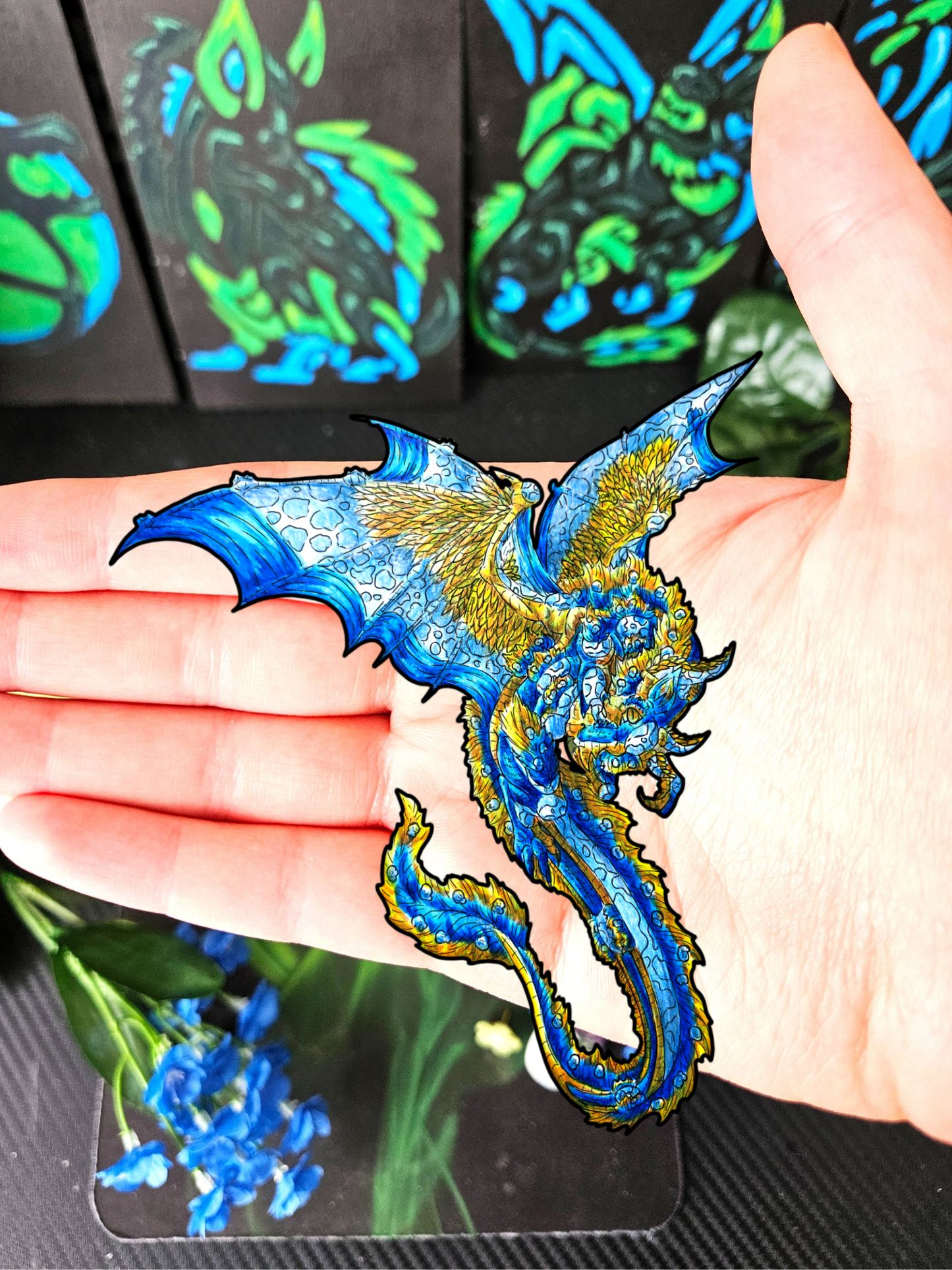Summer Dragon- Summer Fantasy- Sunlit Tide Dragon- Body Sticker