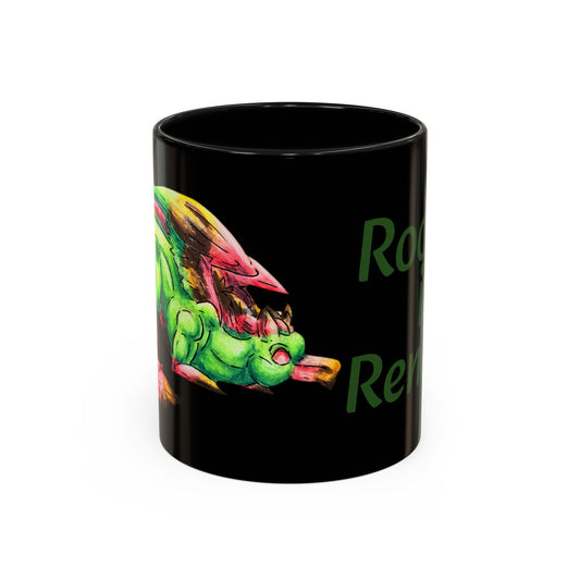 Chibi Spring Dragon- Rooted in Renewal - Fantasy Nature- Mythical Creature- Forest Guardian Art - Dragon Lover Gift Coffee Mug