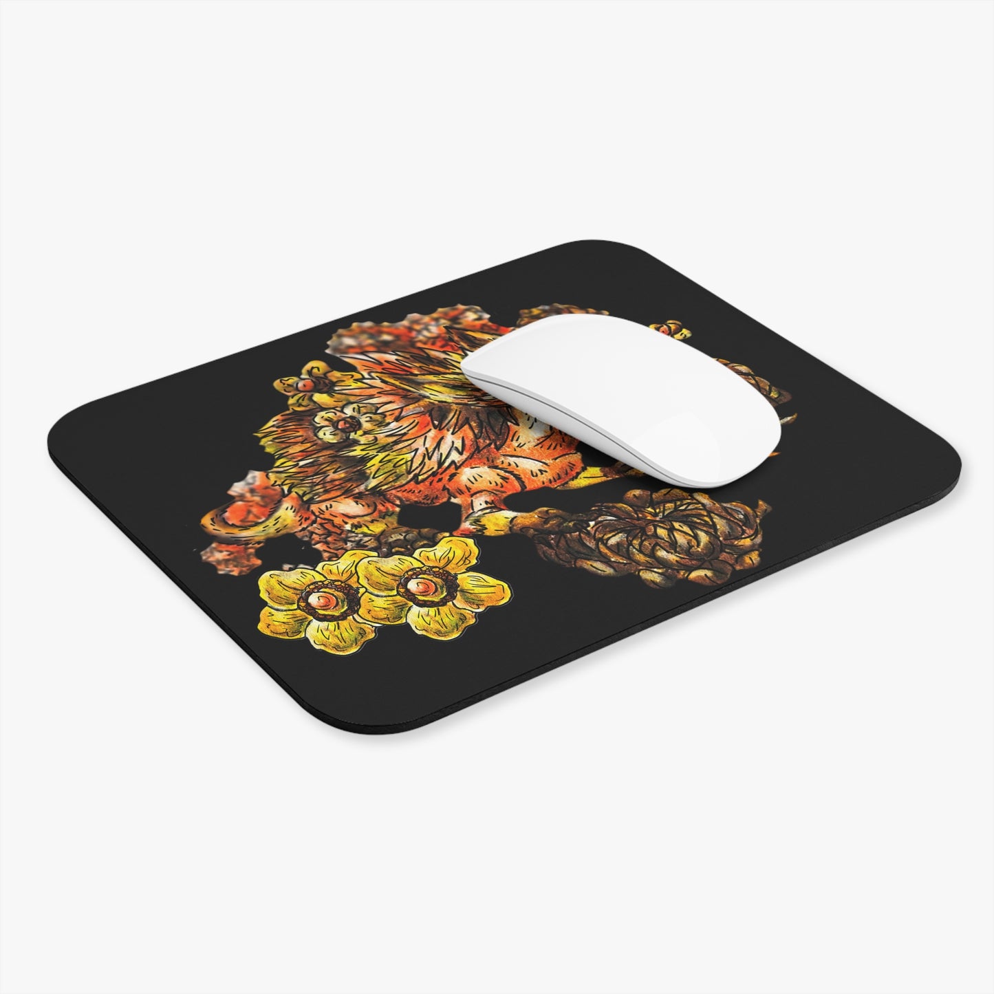 Aster the Fall Hedgehog Mouse Pad (Rectangle)
