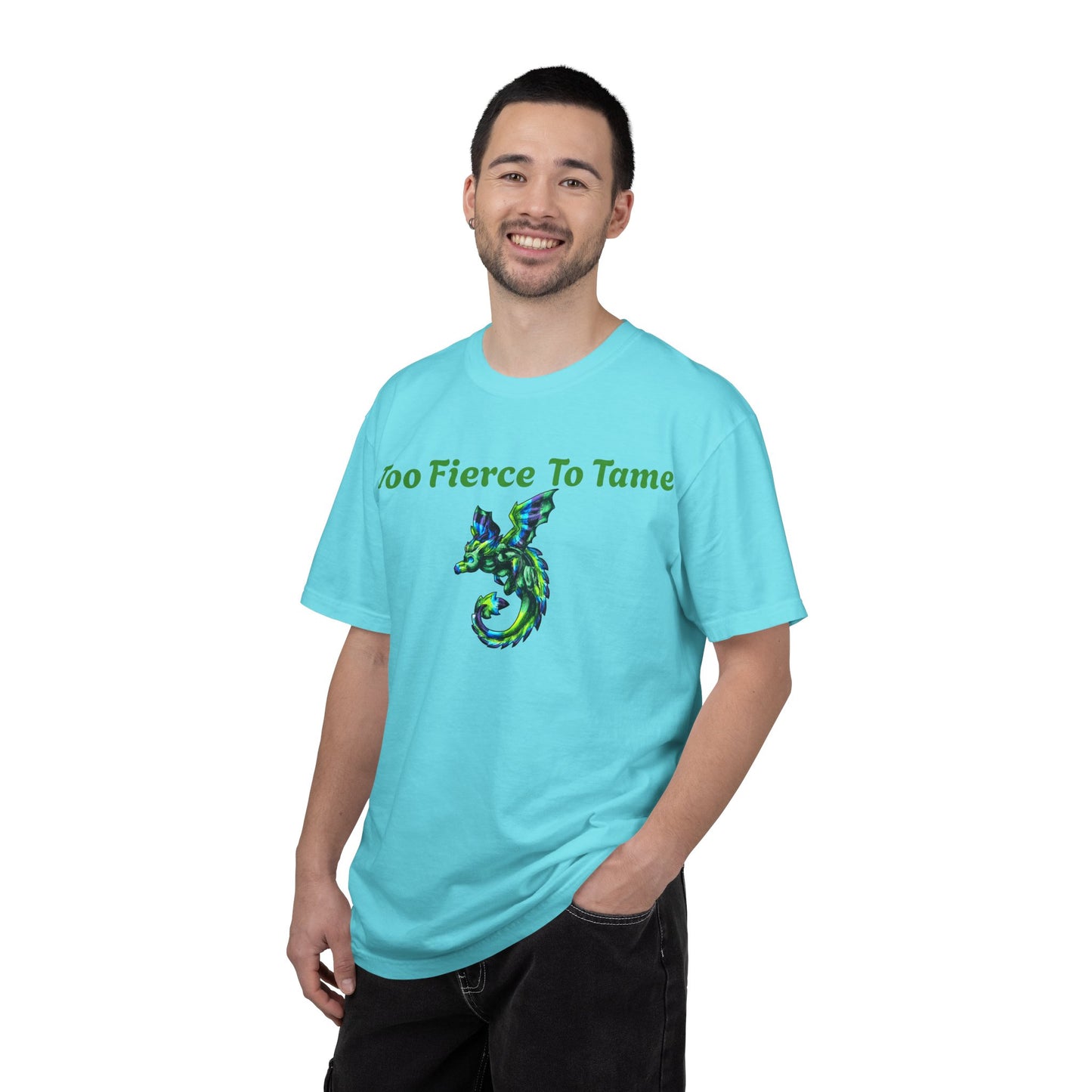 Arlith- Emerald Dragon – Aggressive Green Fantasy Dragon –Too fierce to tame T-shirt – Mythical Creature– Dragon Lover Gift