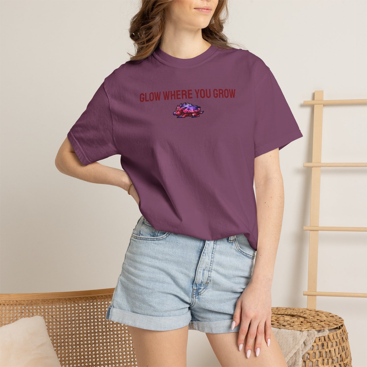 Chibi Azalea the Hedgehog- Glow- Chibi Hedgehog- Cute Animal - T-shirt