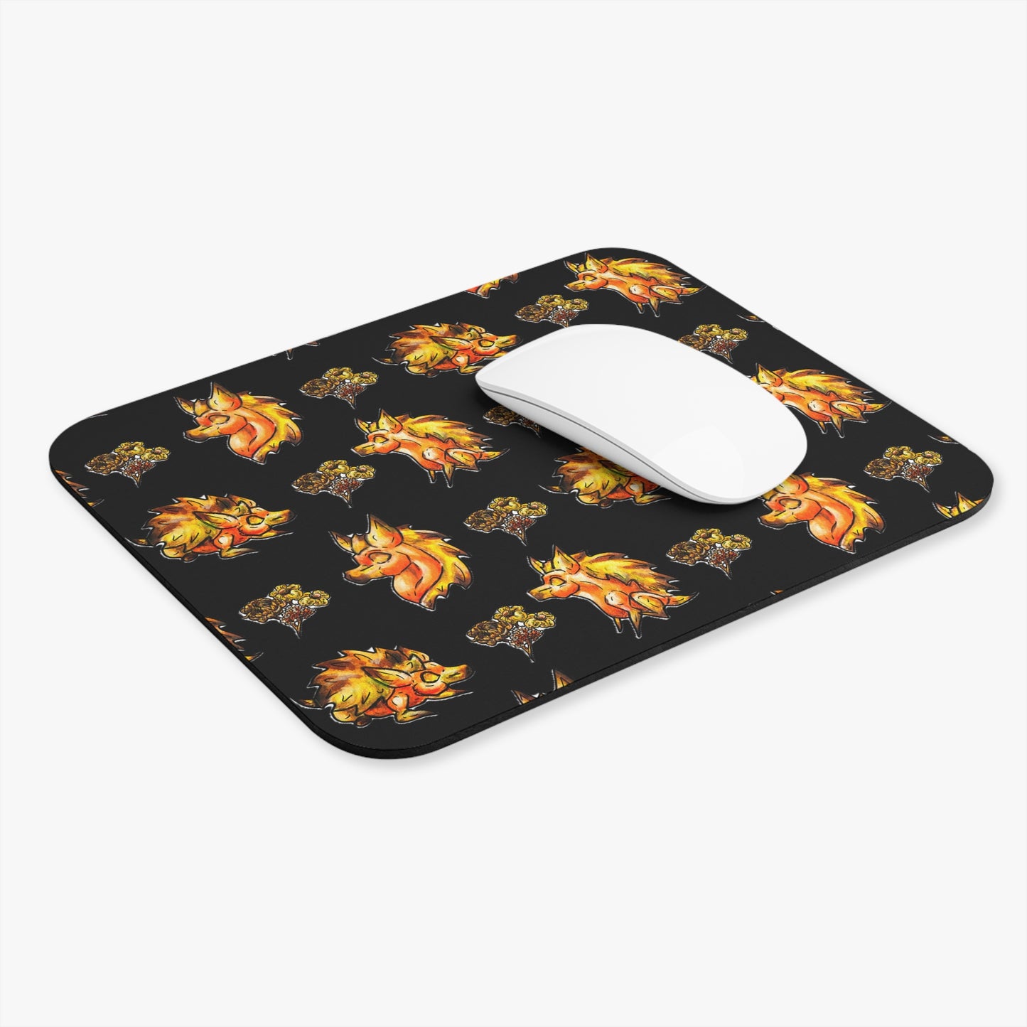 Minis Aster the Fall Hedgehog Pattern Mouse Pad (Rectangle)