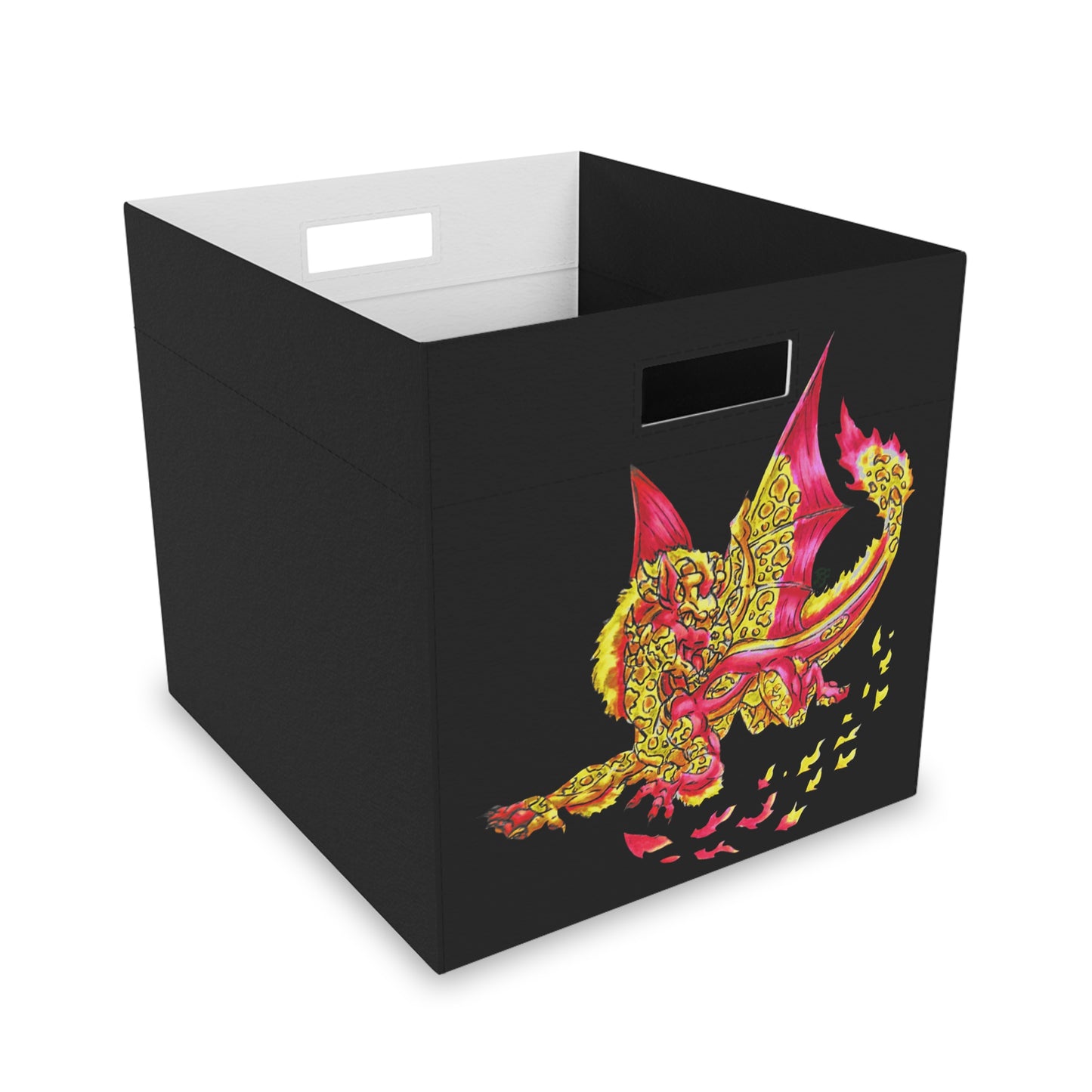 Cutesy Fire Dragon Fly Felt Storage Box