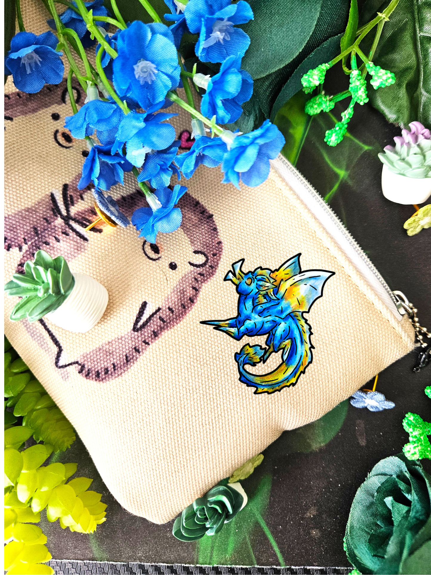 Chibi Summer Dragon- Summer Fantasy- Sunlit Tide Dragon- 3pk Shrink Pins