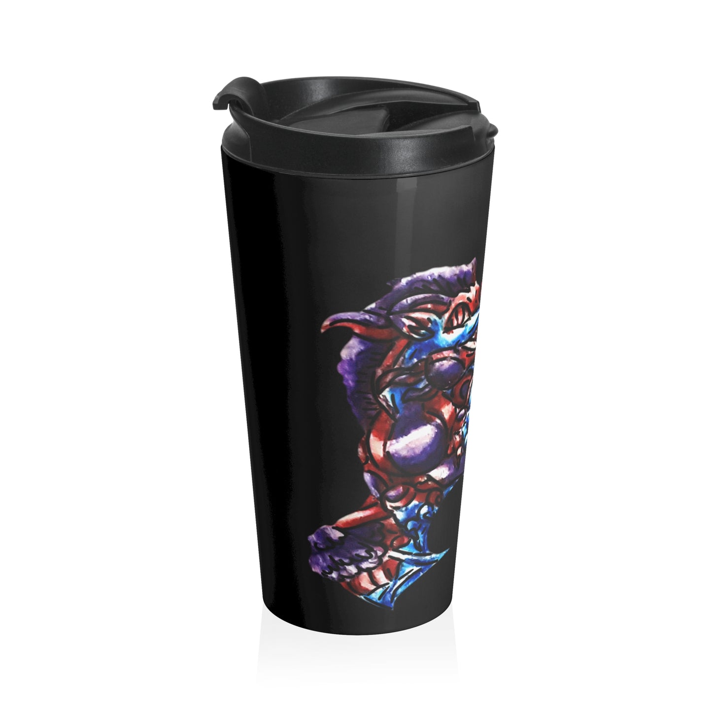 Cutesy January Dragon Twirl Stainless Steel Travel Mug