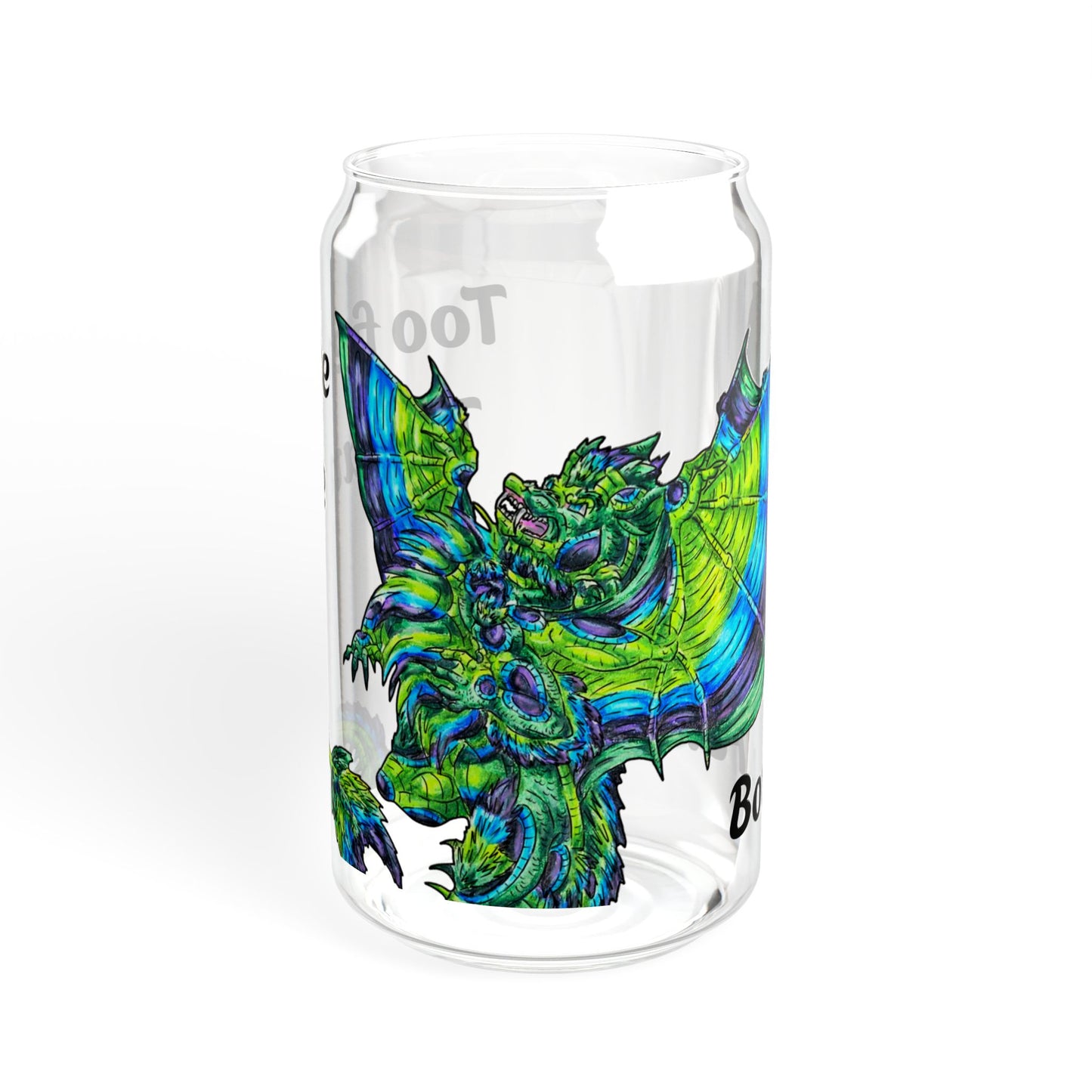 Arlith- Emerald Dragon – Aggressive Green Fantasy Dragon Art – Feral & Fierce tumbler – Mythical Creature – Dragon Lover Gift Sipper Glass, 16oz