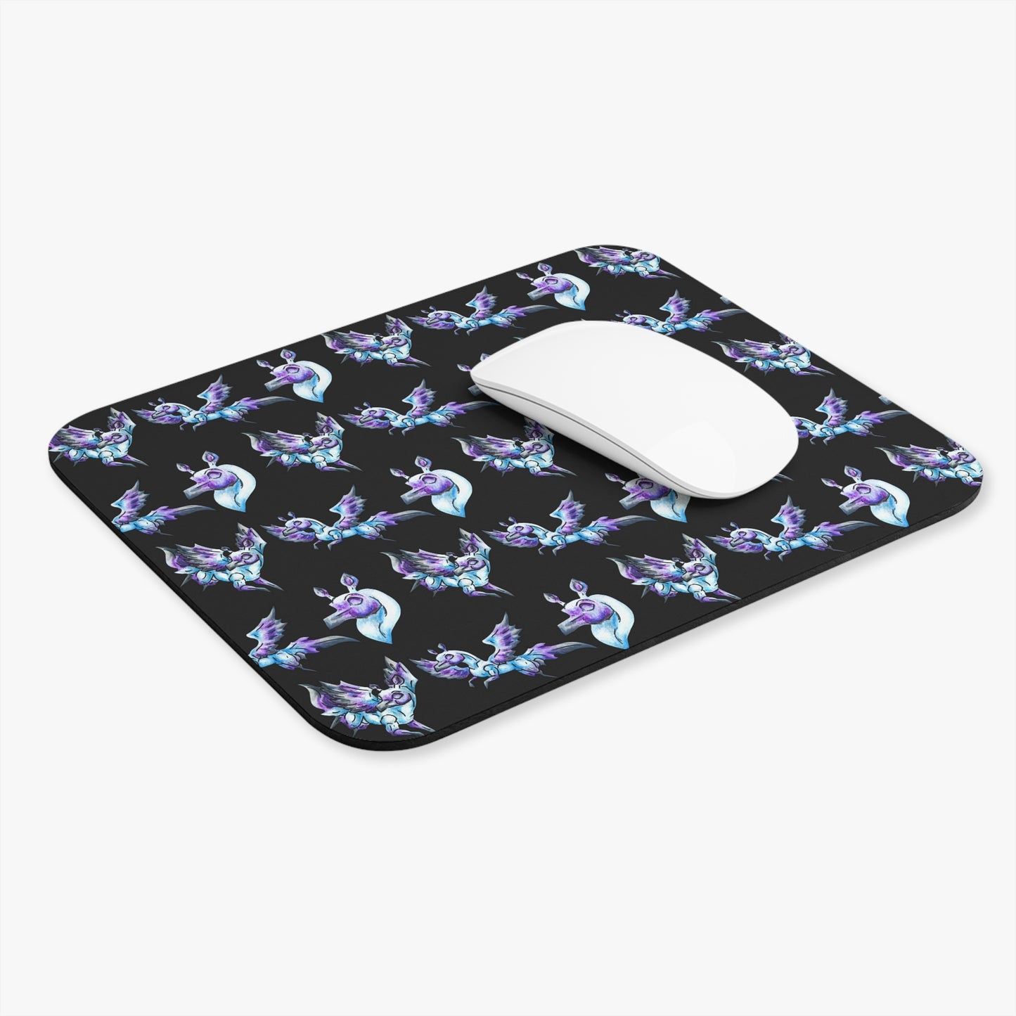 Chib Seleste the Peryton- Pattern- Fantasy Creature- White Deer Bird- Mousepad