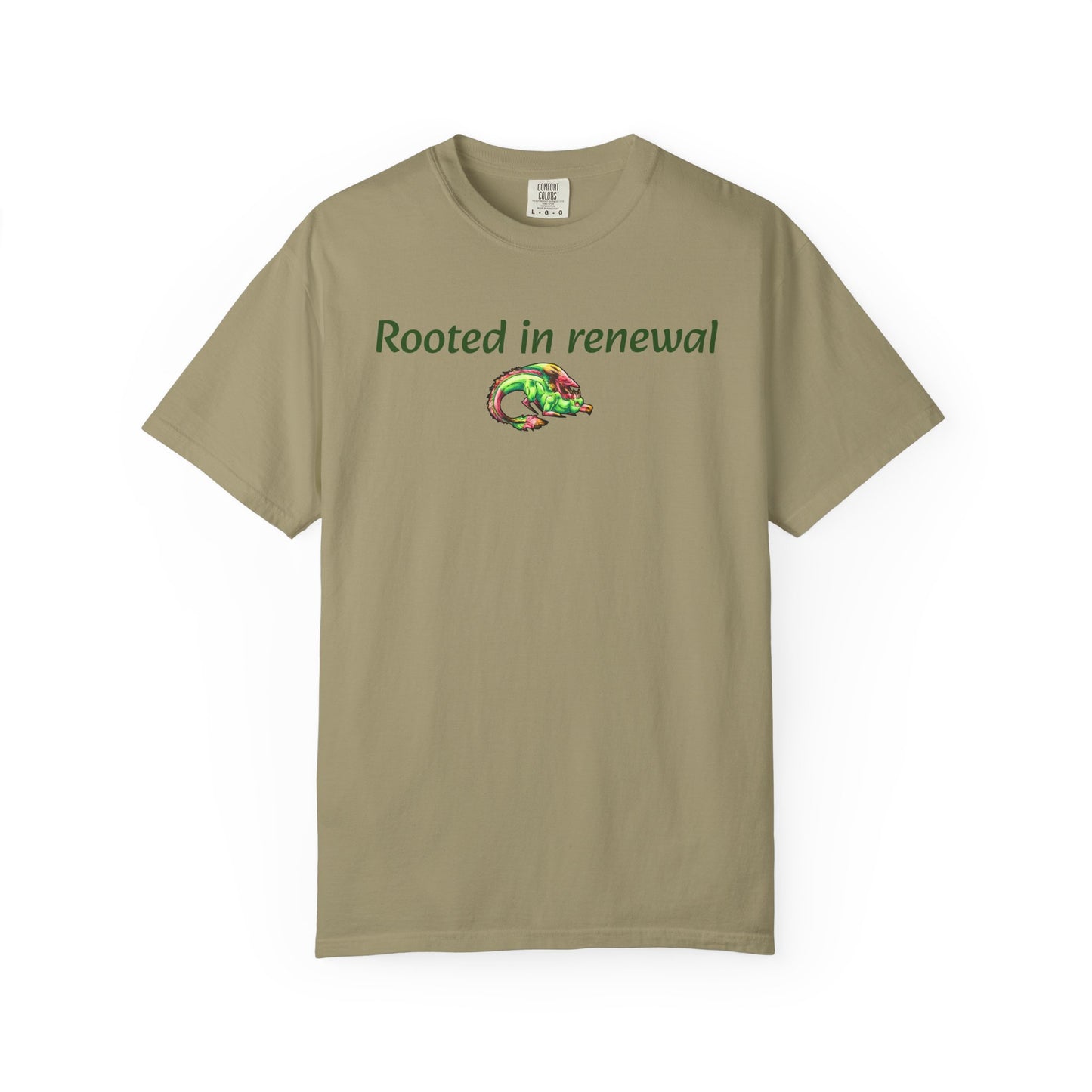 Chibi Spring Dragon- Rooted in Renewal T-shirt- Fantasy Nature- Mythical Creature- Forest Guardian Art - Dragon Lover Gift - Shirt