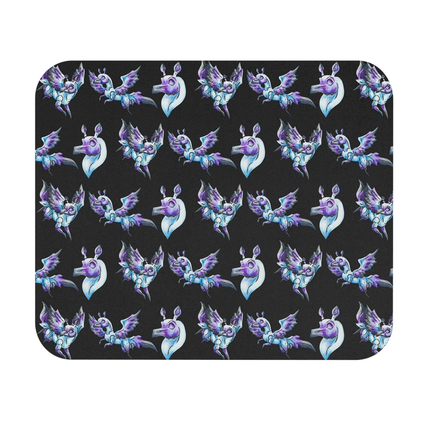 Chib Seleste the Peryton- Pattern- Fantasy Creature- White Deer Bird- Mousepad