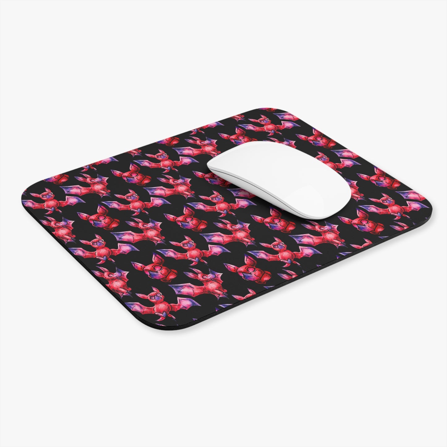 Chibi Myra the Bat- Pattern- Chibi Bat- Cute Animal -Mouse Pad (Rectangle)