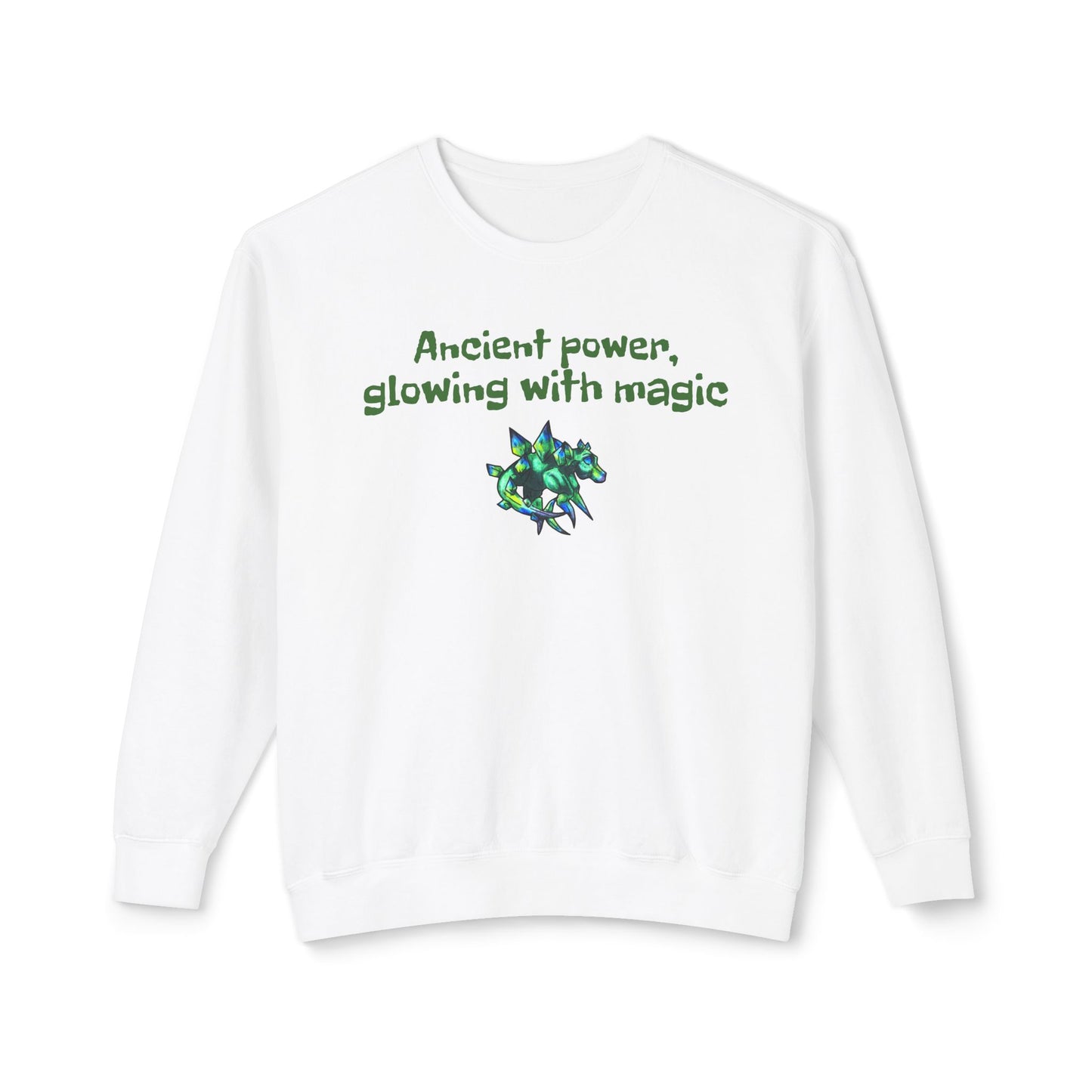 Chibi Arith the Stegosaurus-Ancient Power- Chibi Dinosaur Art- Prehistoric Creature - Unisex Crewneck