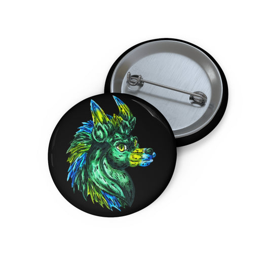 Clover the Hedgehog Head Custom Pin Buttons