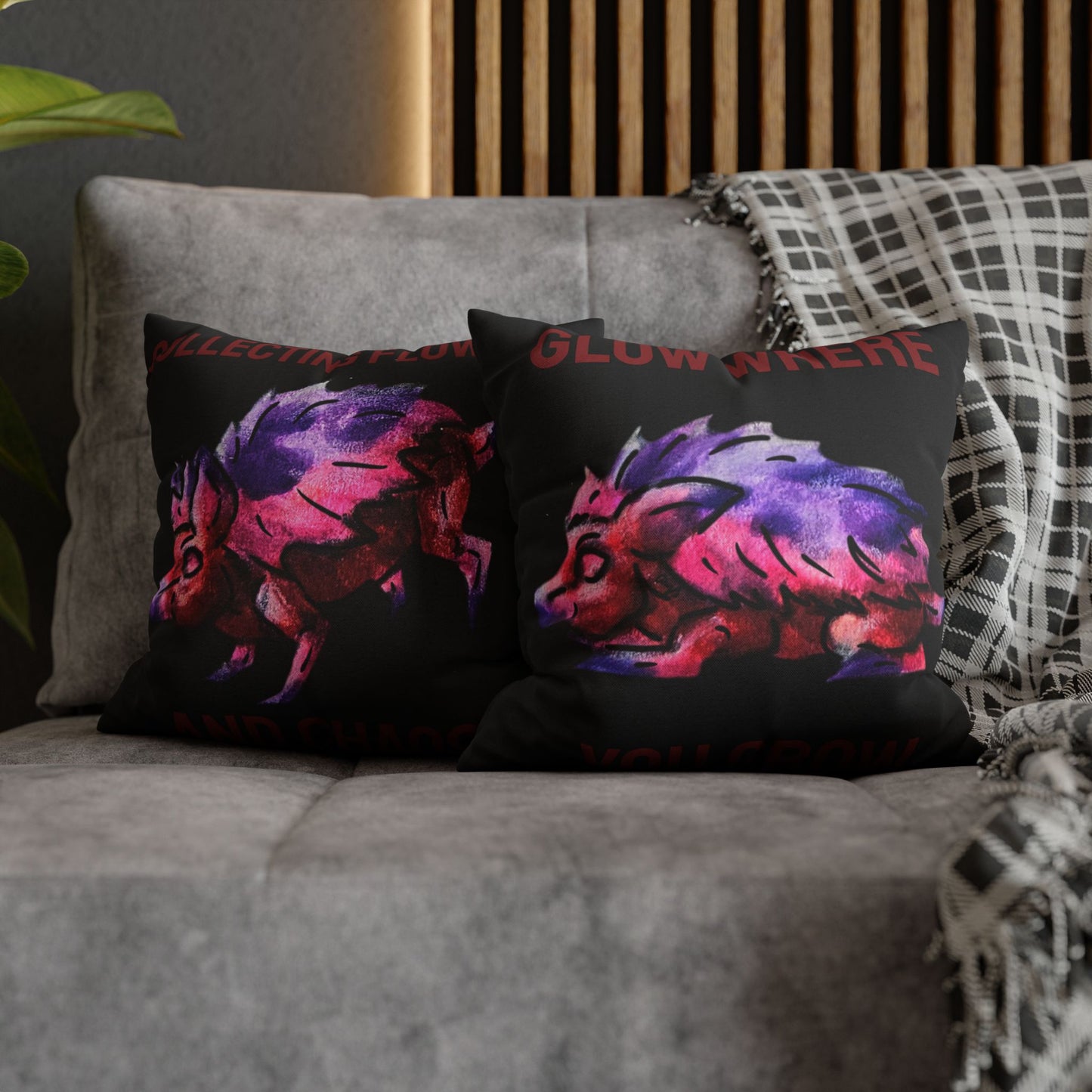 Chibi Azalea the Hedgehog- Chibi Hedgehog- Cute Animal - Double-Sided Pillowcase