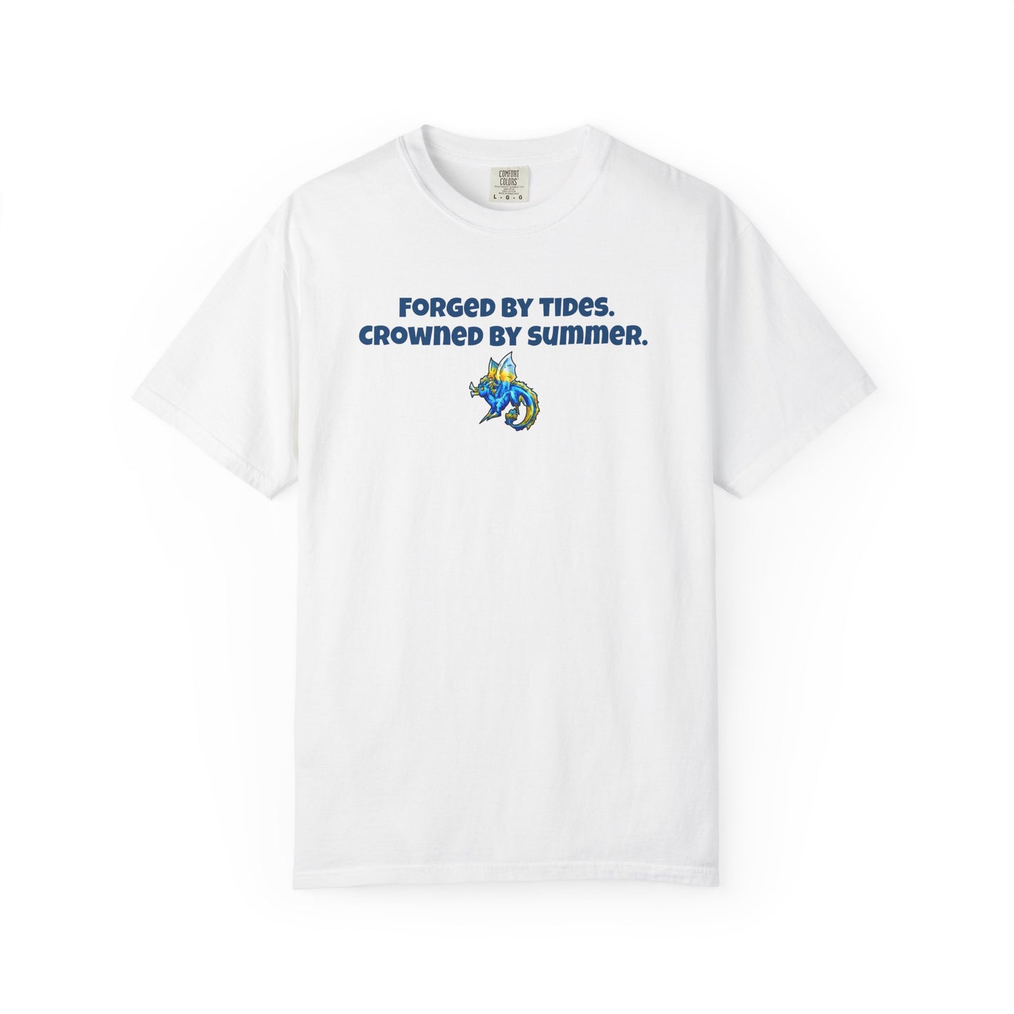 Chibi Summer Dragon- Forged & Crowned- Summer Fantasy- Sunlit Tide Dragon- T-Shirt