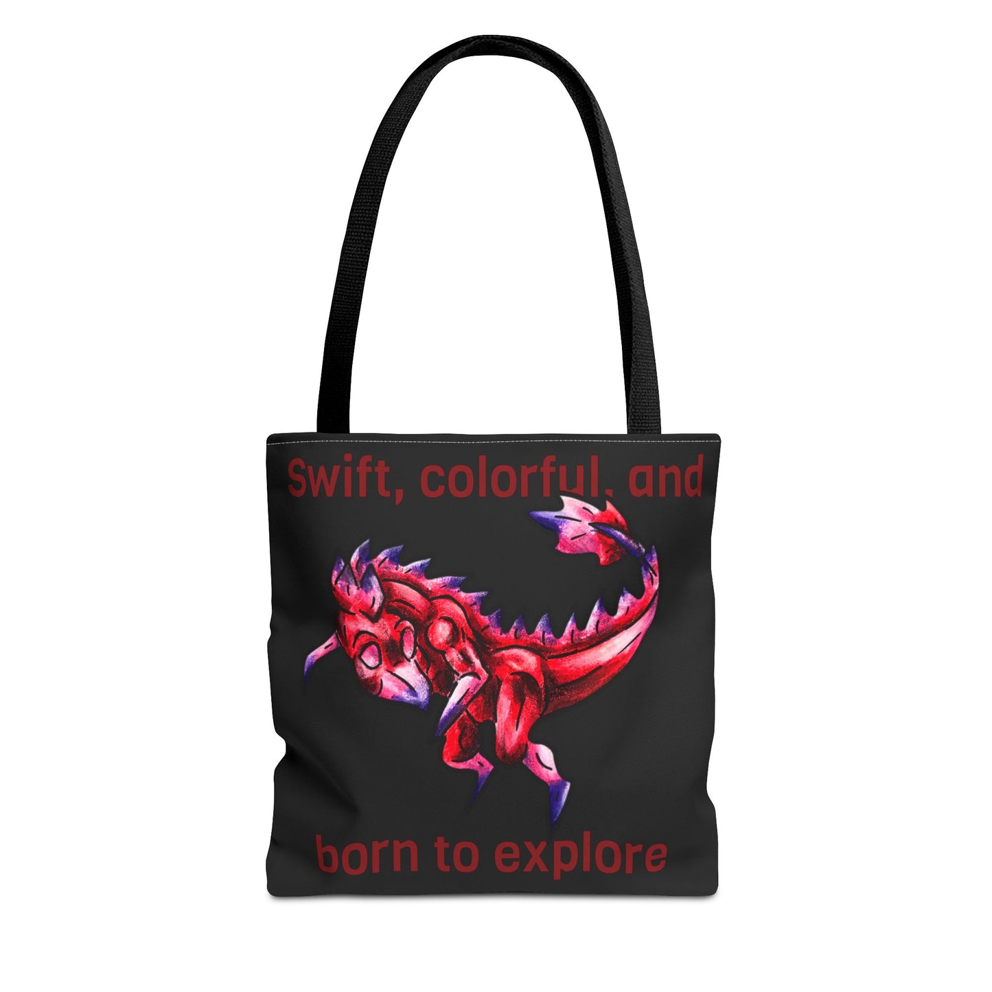 Chibi Mehr the Garudimimus- Feathered Dino- Prehistoric Dinosaur- Two-toned Tote Bag