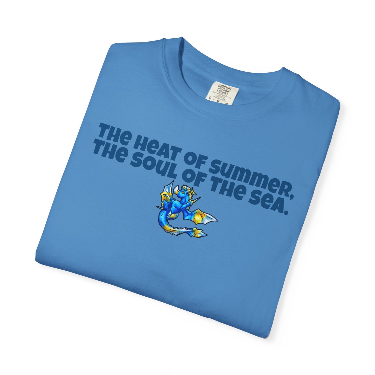 Chibi Summer Dragon- Heat & Soul- Summer Fantasy- Sunlit Tide Dragon- T-Shirt
