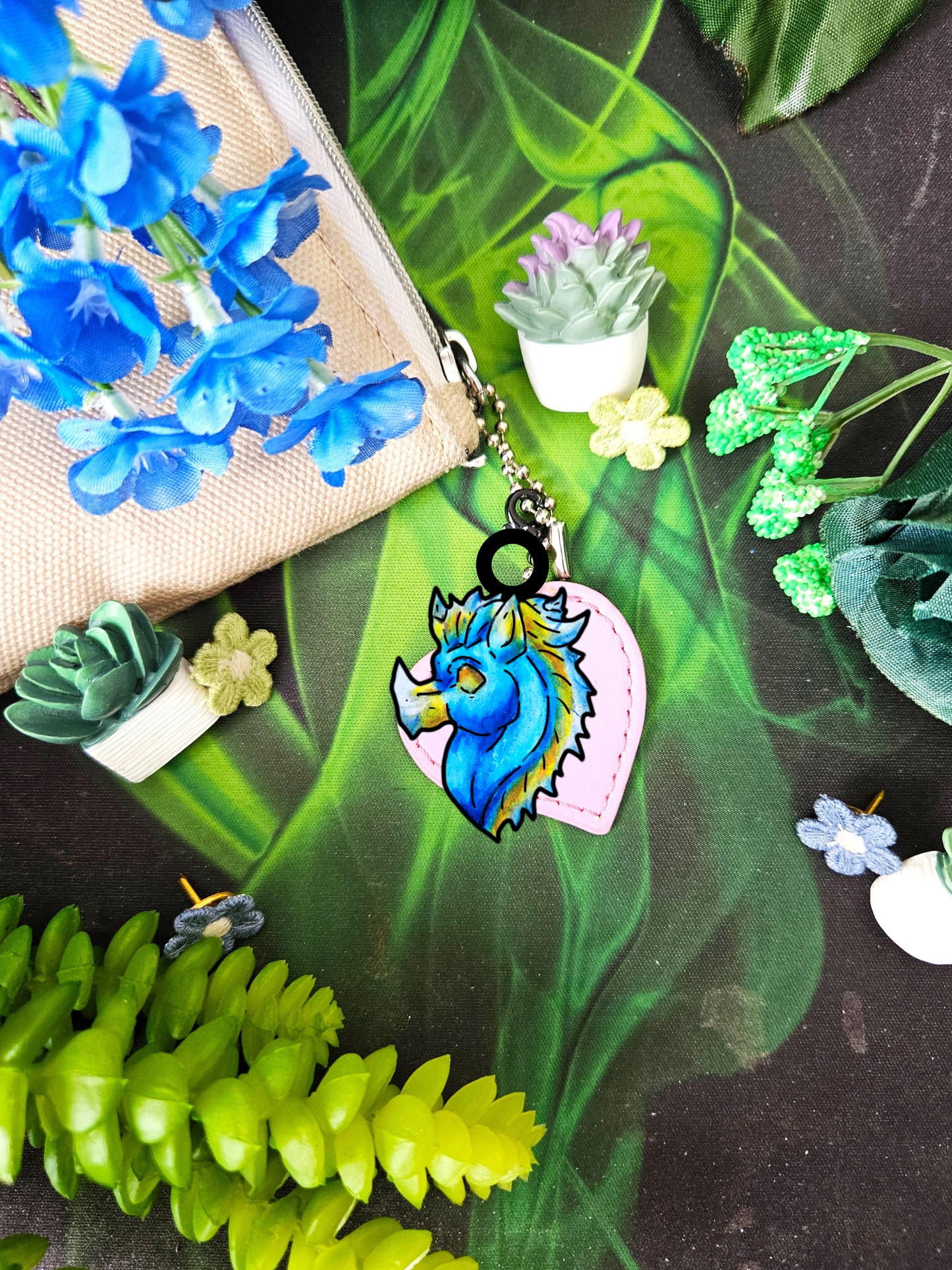 Chibi Summer Dragon- Summer Fantasy- Sunlit Tide Dragon- Shrink Charm 3pk