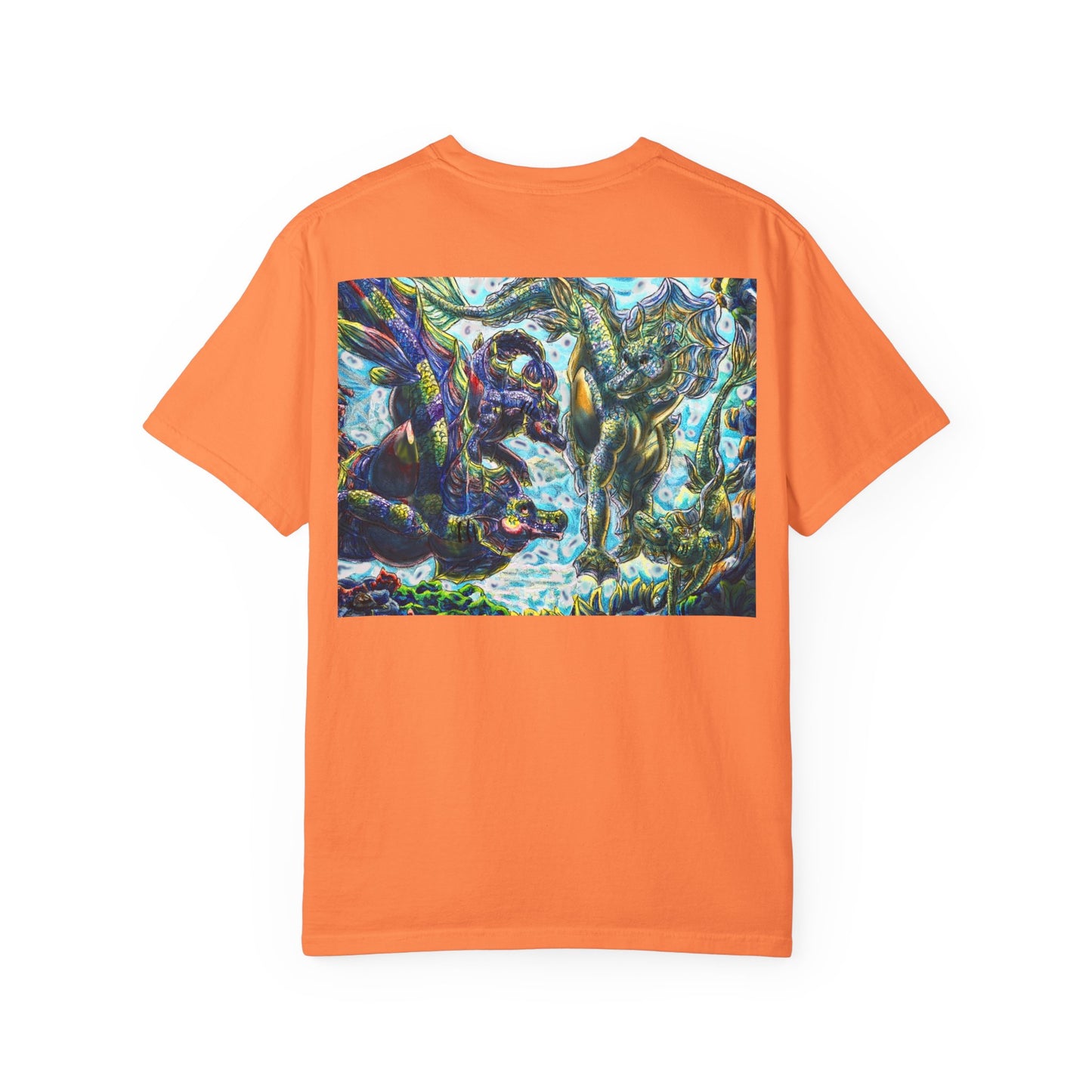 Dual Hippocampus – Dual Ocean Fantasy Art – Hippocampus Pair- T Shirt