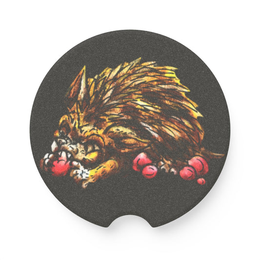 Cider the Hedgehog Soapstone Car Coaster