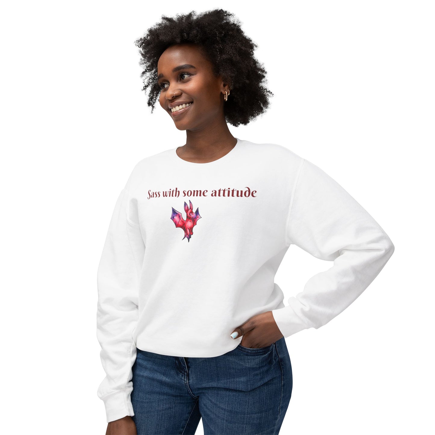 Chibi Myra the Bat- Sass with Attitude- Chibi Bat- Cute Animal -Crewneck