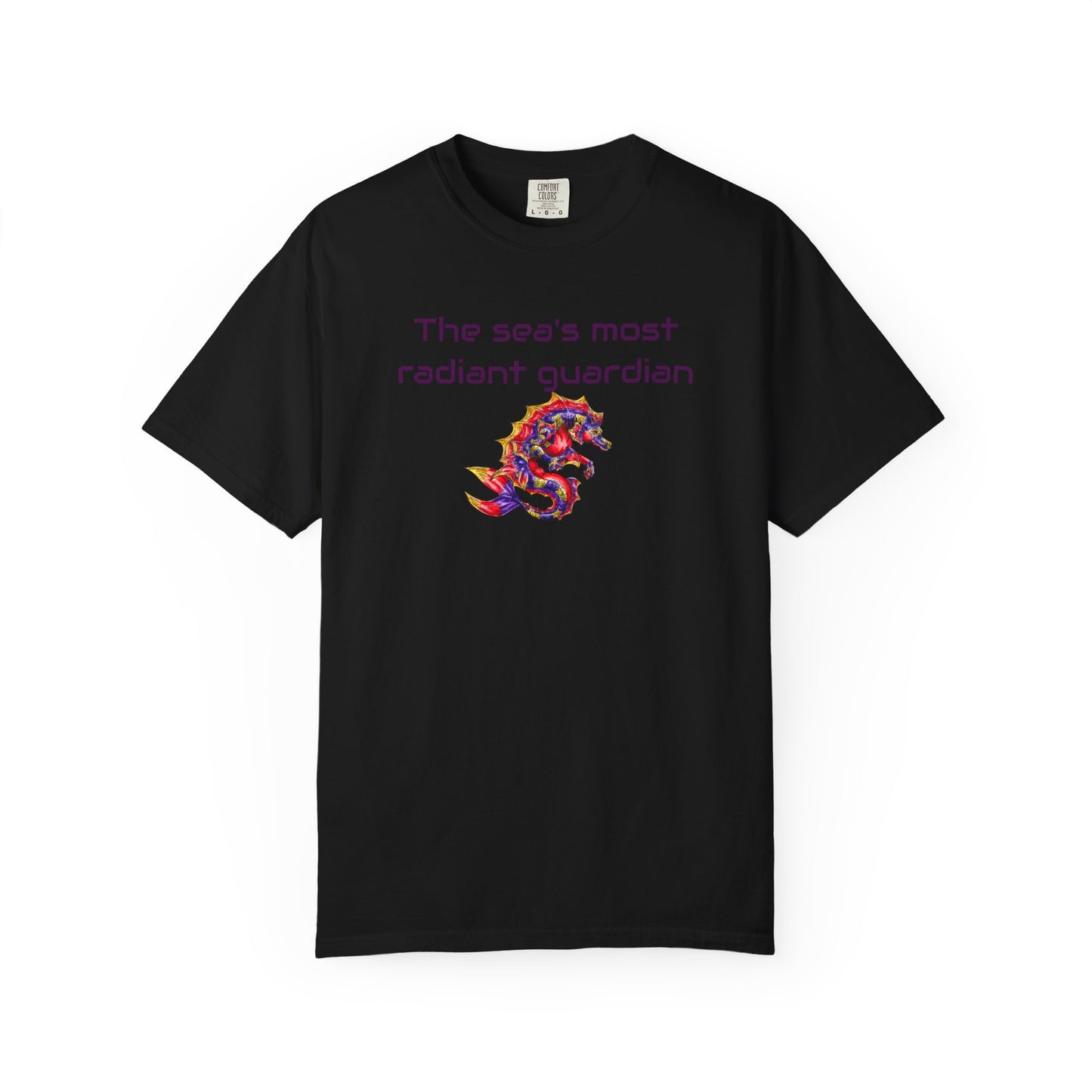 Sunset Hippocampus- The Sea's Guardian- Marine Fantasy Illustration- Fantasy Ocean Art- T-shirt