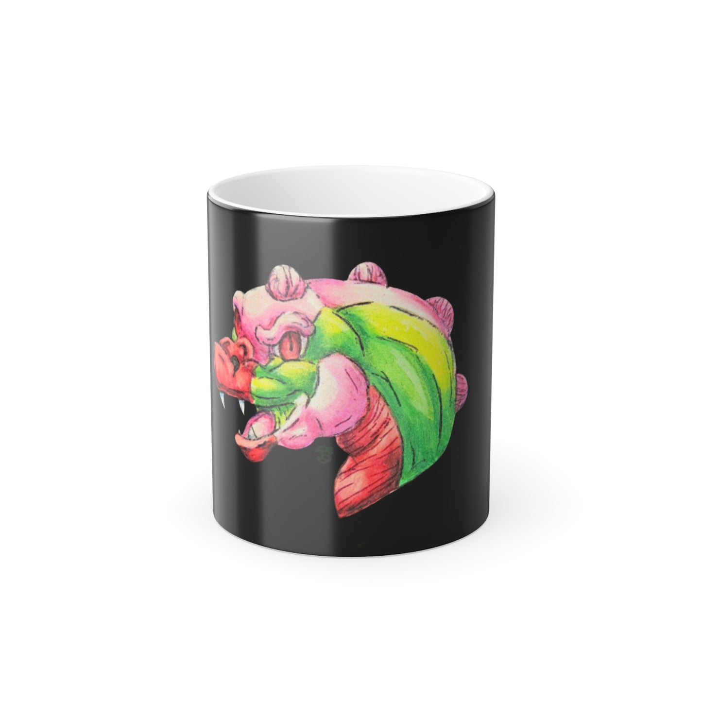 Cutesy Dimetrodon Head Color Morphing Mug, 11oz