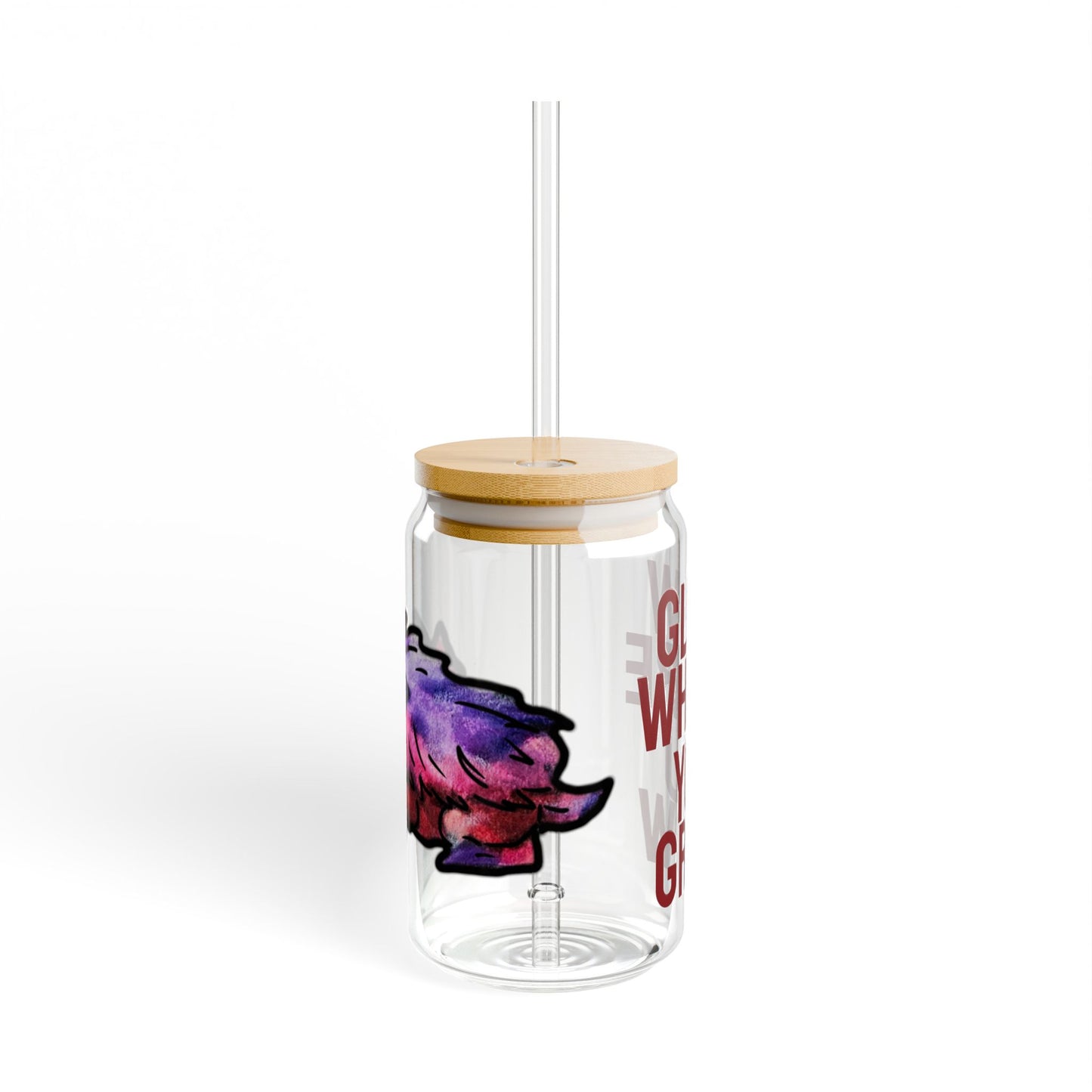 Chibi Azalea the Hedgehog- Glow- Chibi Hedgehog- Cute Animal - Glass Tumbler 16oz