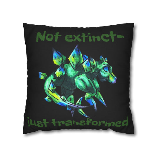Chibi Arith the Stegosaurus- Chibi Dinosaur Art- Prehistoric Creature - Double-sided Pillow Cover