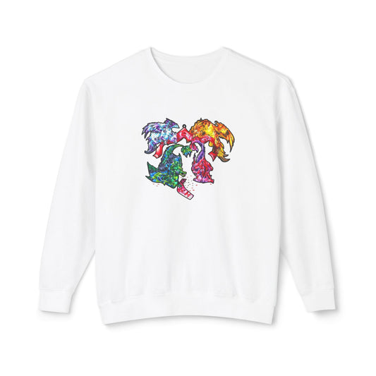 Valentine Cuties- Mythological Grouping – Fantasy Myth Art – Valentine's Day Art – Mythical Creature Decor – Valentine Lover Gift Unisex Crewneck