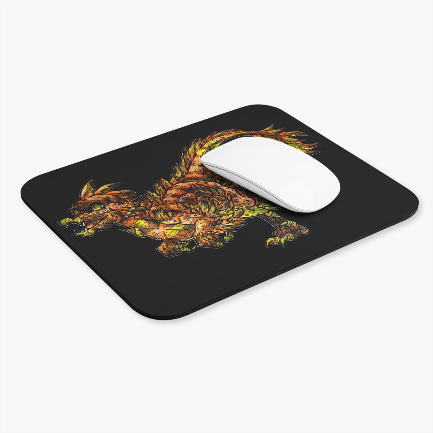 Caena the Raptor Running Mouse Pad (Rectangle)