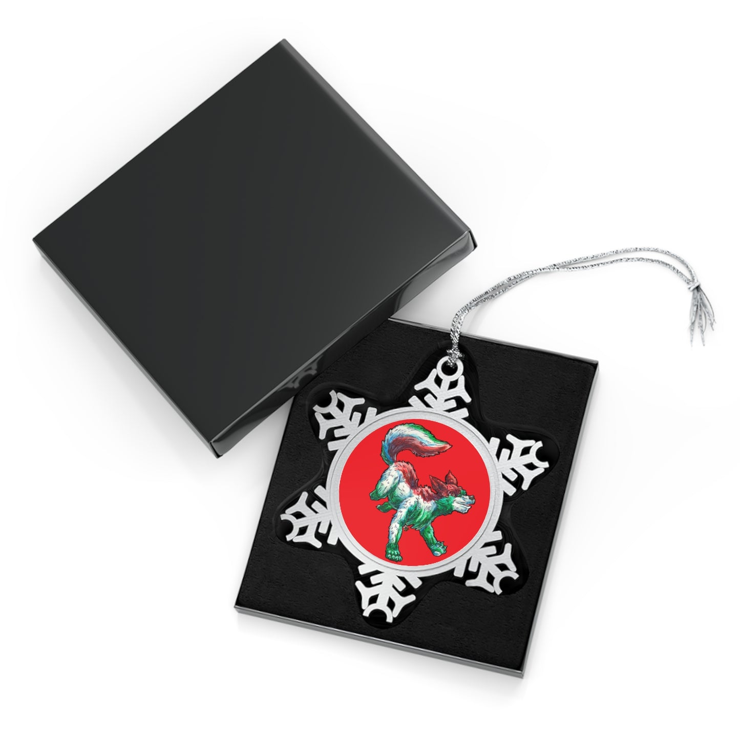 Jolly the She-Wolf Pewter Snowflake Ornament