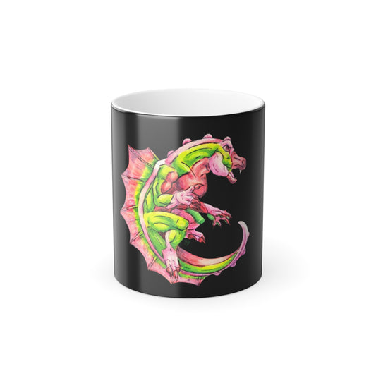 Cutesy Dimetrodon Roll Color Morphing Mug, 11oz