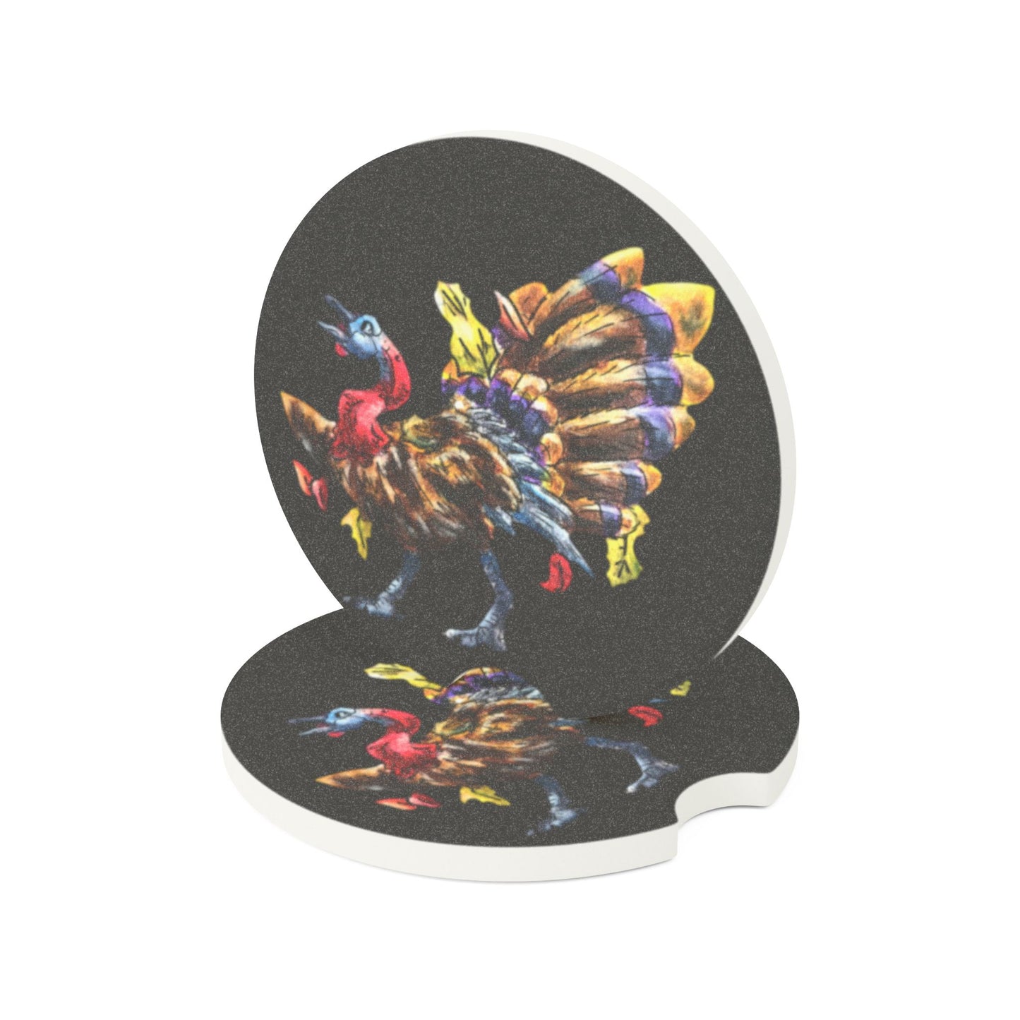 Jerkey the Turkey Soapstone Car Coaster