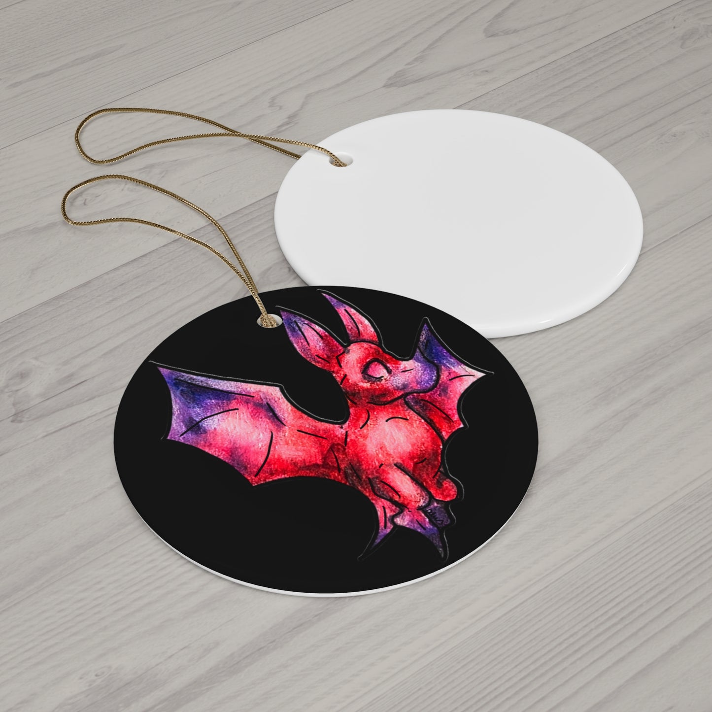 Mini Myra the Bat Ceramic Ornament
