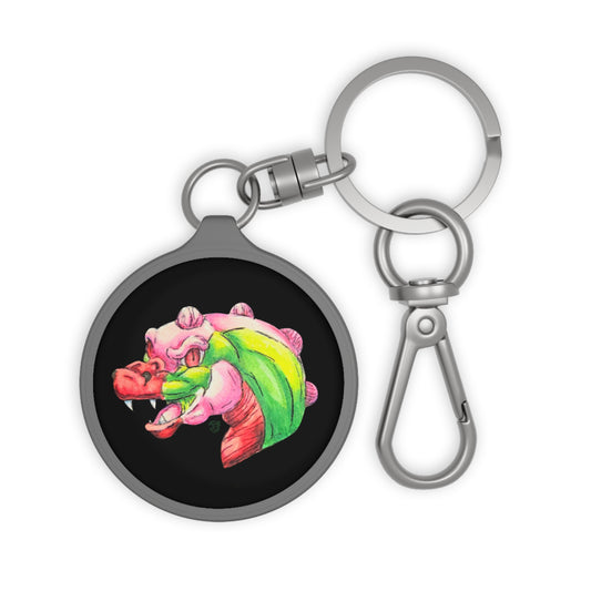 Cutesy Dimetrodon Head Keyring Tag