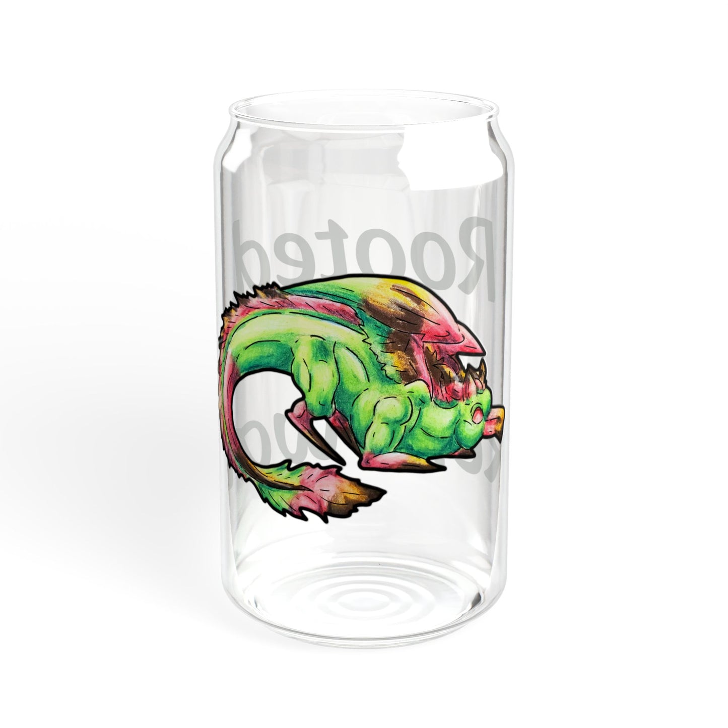 Chibi Spring Dragon- Rooted in Renewal- Fantasy Nature- Mythical Creature- Forest Guardian Art - Dragon Lover Gift - Sipper Glass, 16oz