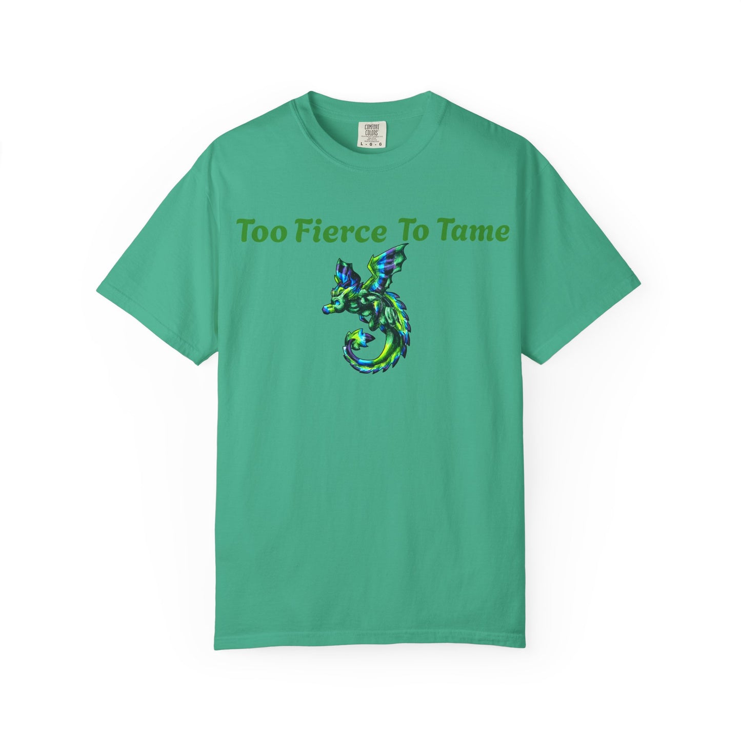 Arlith- Emerald Dragon – Aggressive Green Fantasy Dragon –Too fierce to tame T-shirt – Mythical Creature– Dragon Lover Gift