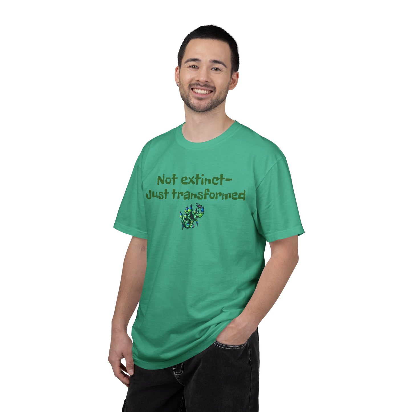 Chibi Arith the Stegosaurus-Not extinct, transformed- Chibi Dinosaur Art- Prehistoric Creature- T- Shirt