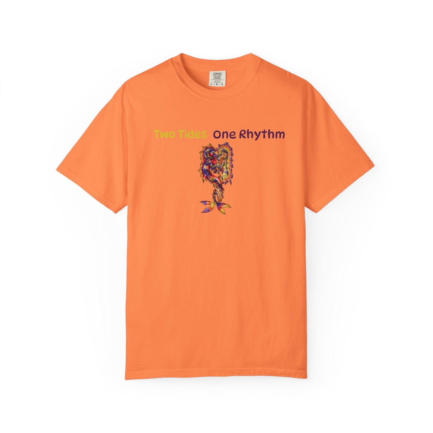 Dual Hippocampus – Two Rhythms- Dual Ocean Fantasy Art – Hippocampus Pair- T Shirt