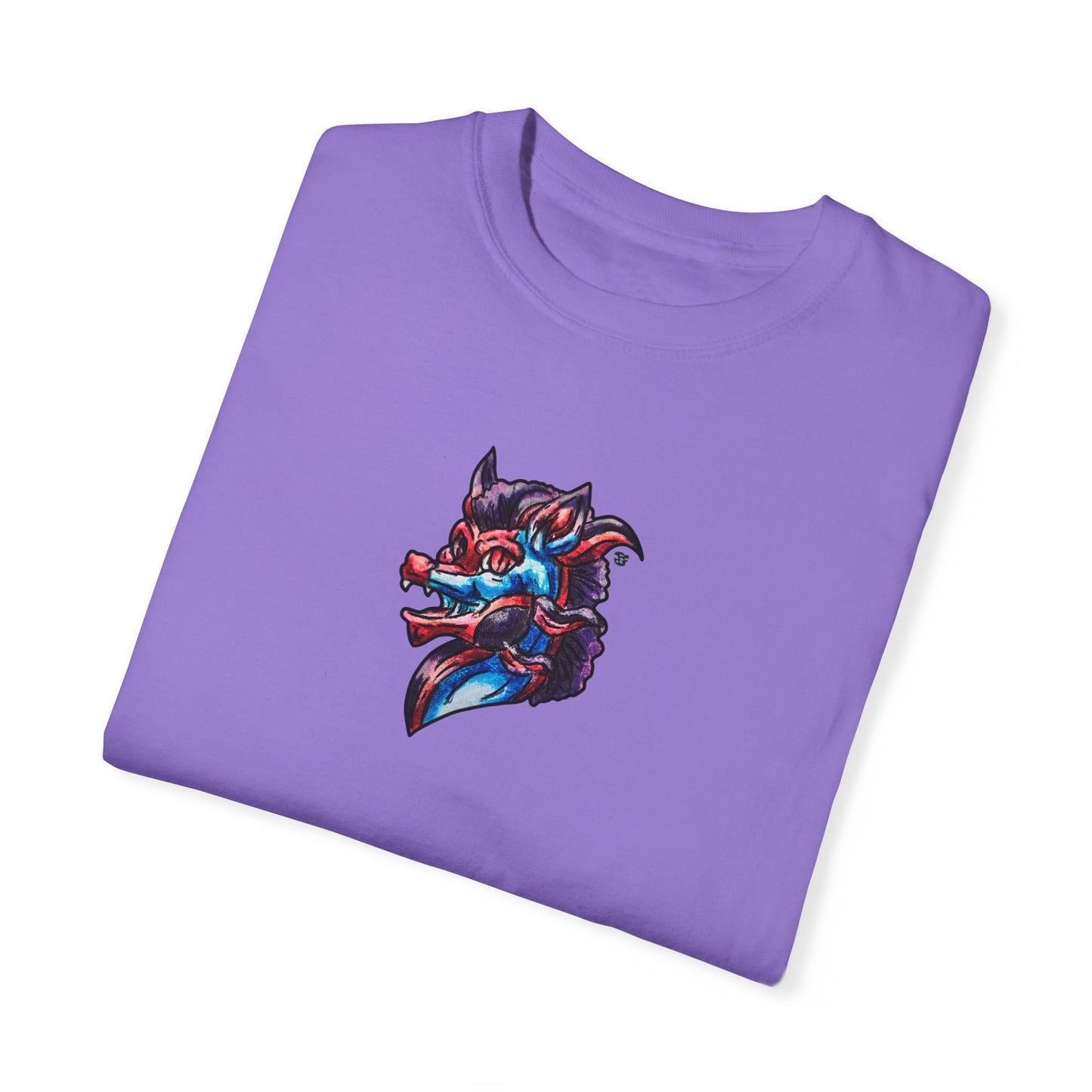 Cutesy January Dragon Head Unisex Garment-Dyed T-shirt